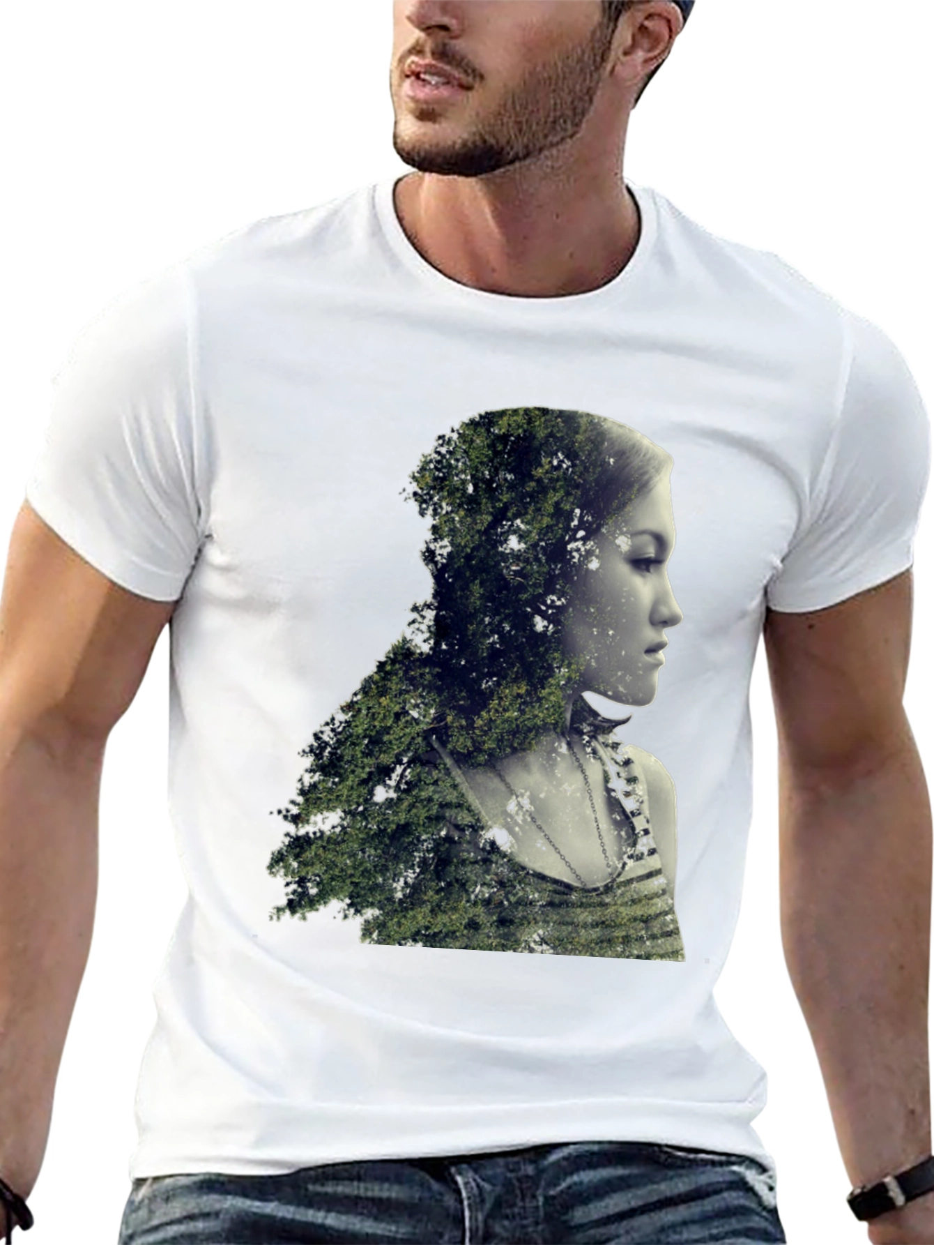 Nature Portrait Black T-Shirt