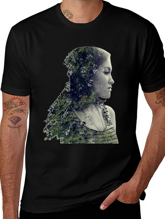 Nature Portrait Black T-Shirt