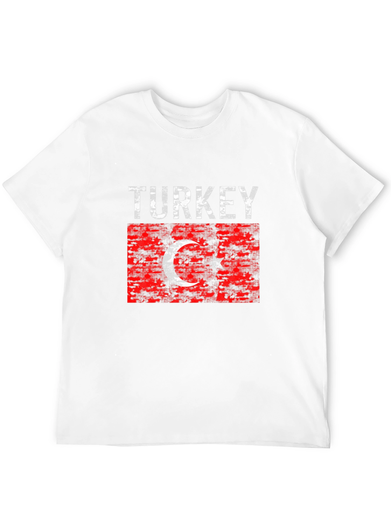 Turkey Flag Graphic T-Shirt - Distressed Design