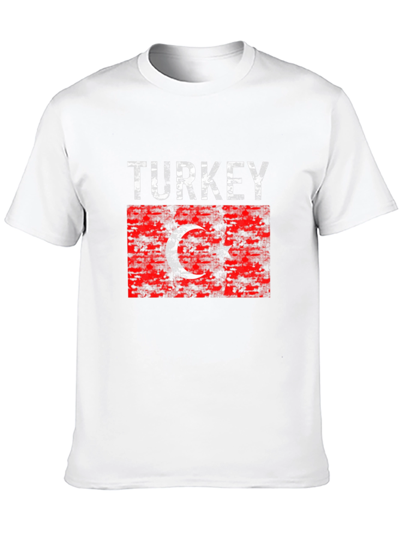 Turkey Flag Graphic T-Shirt - Distressed Design