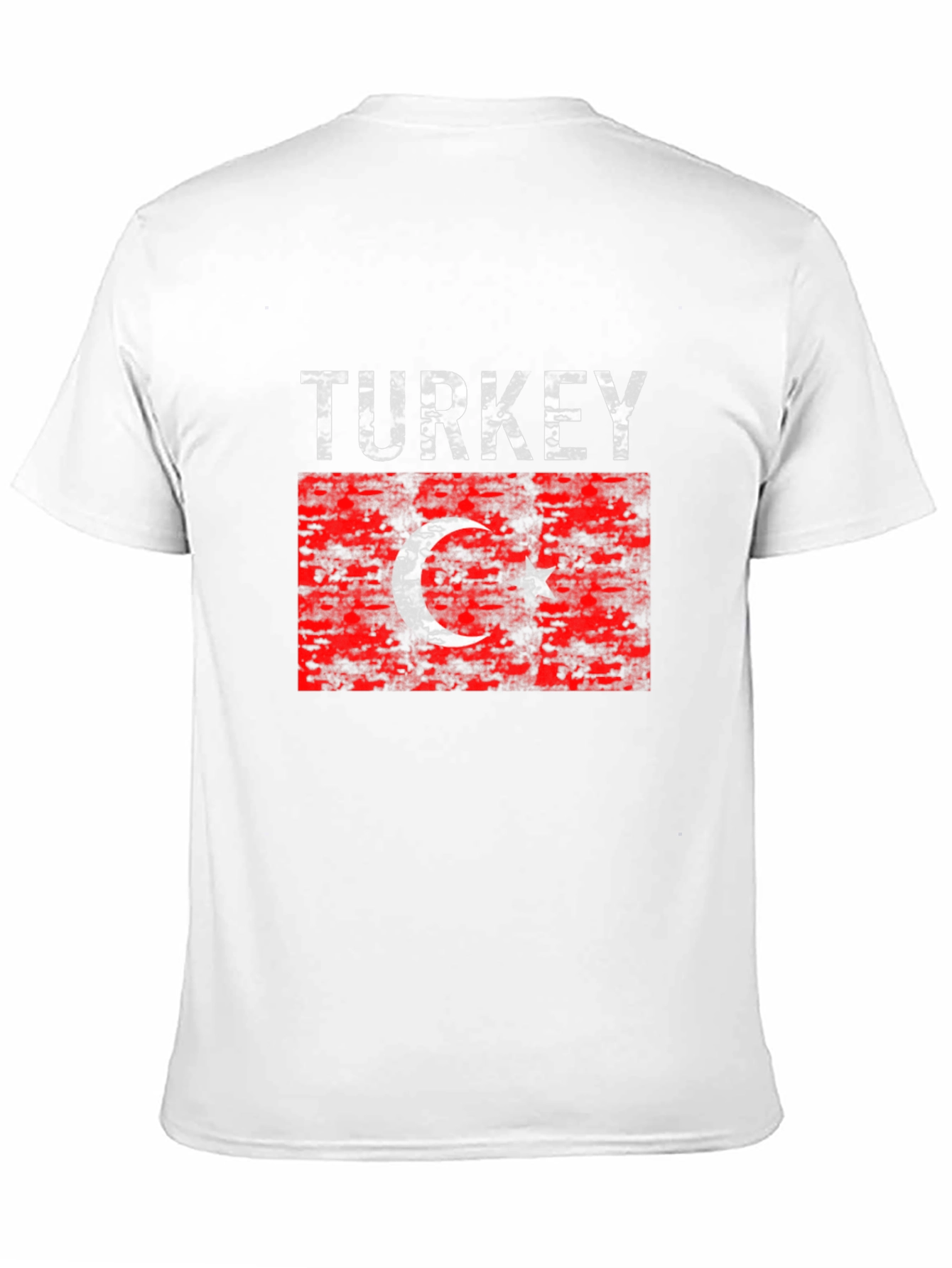 Turkey Flag Graphic T-Shirt - Distressed Design