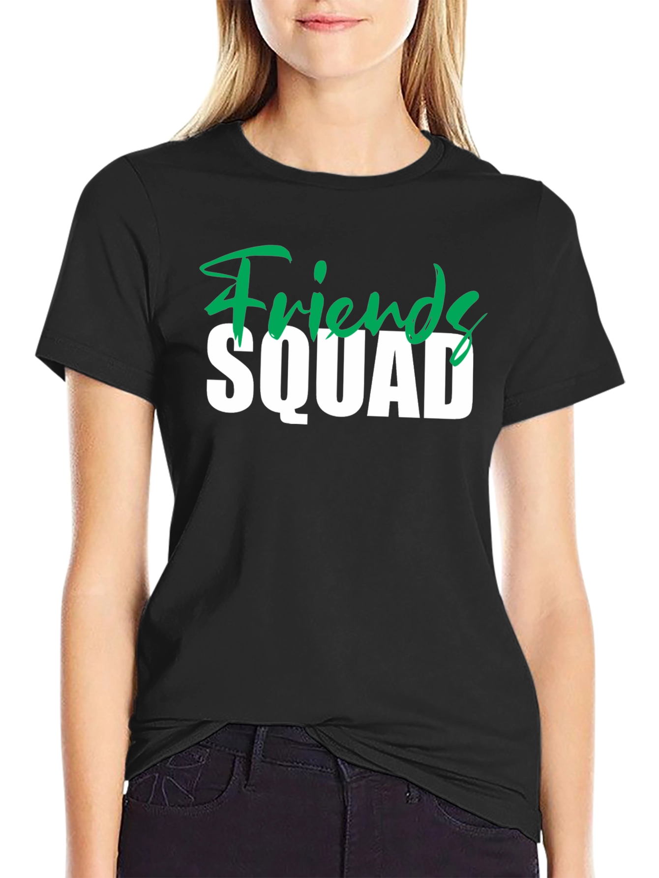 Friends Squad Graphic T-Shirt - Black
