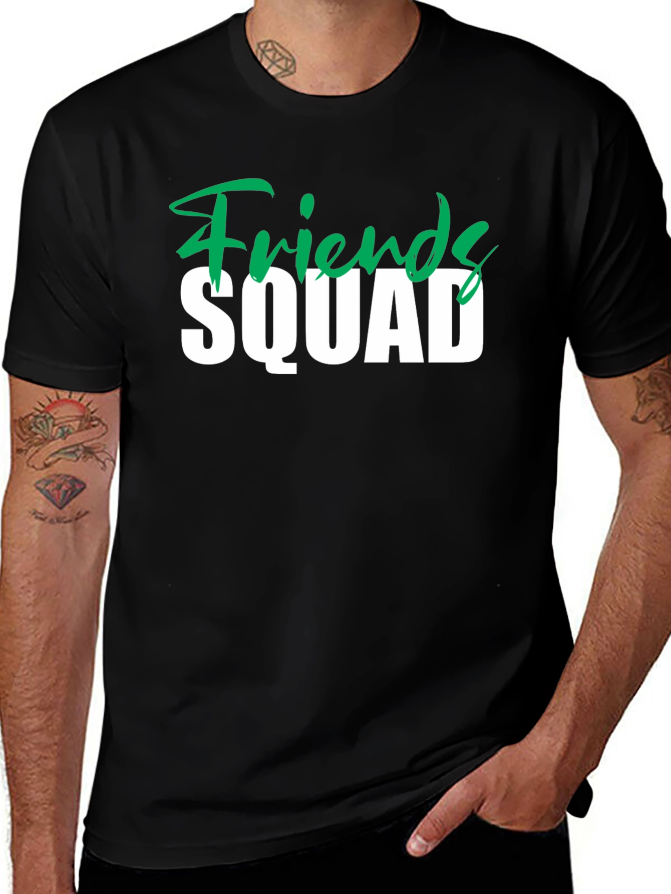 Friends Squad Graphic T-Shirt - Black