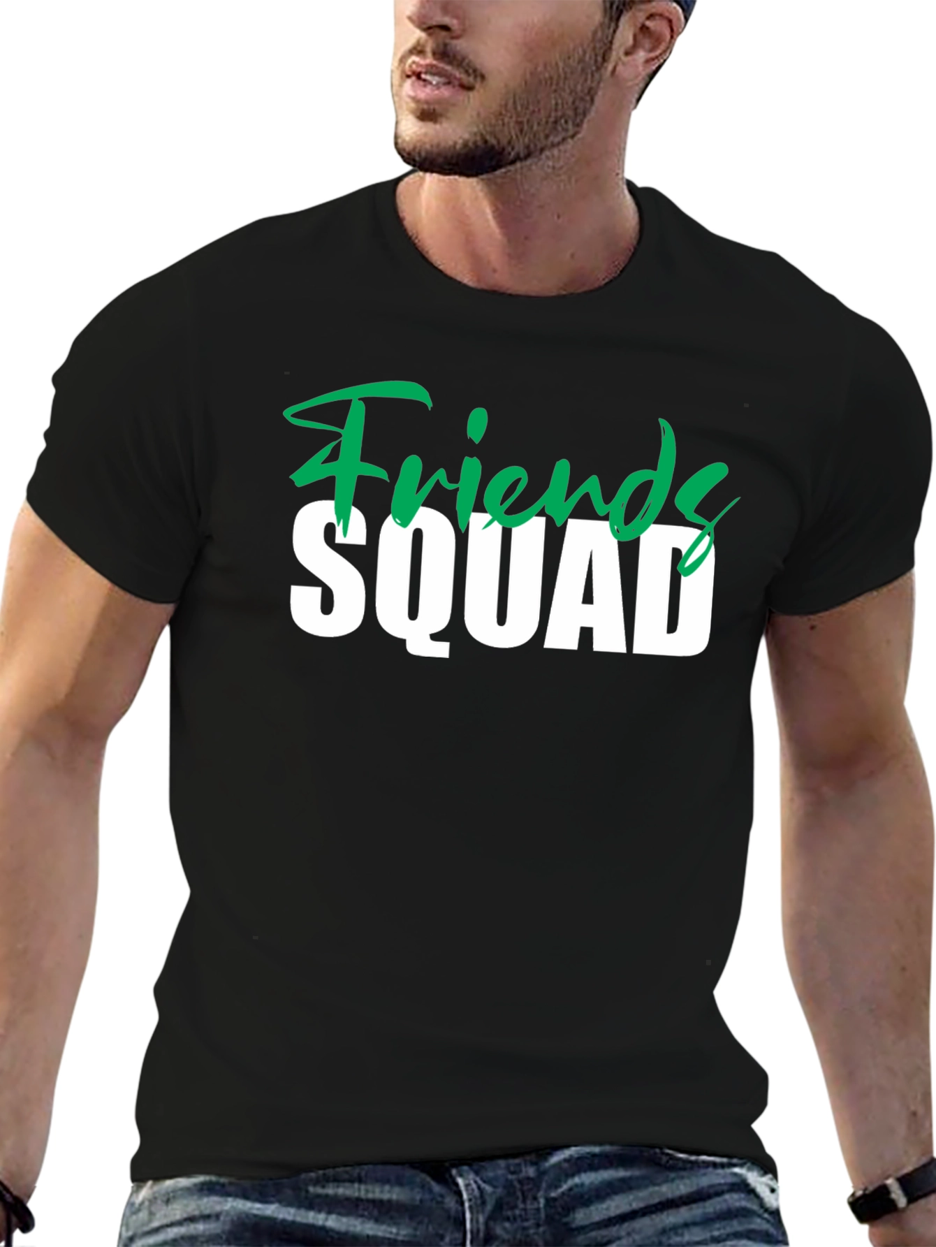 Friends Squad Graphic T-Shirt - Black