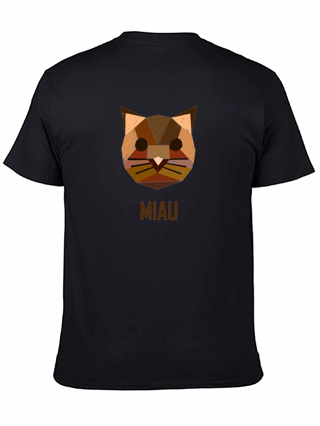 Geometric Cat MIAU T-Shirt