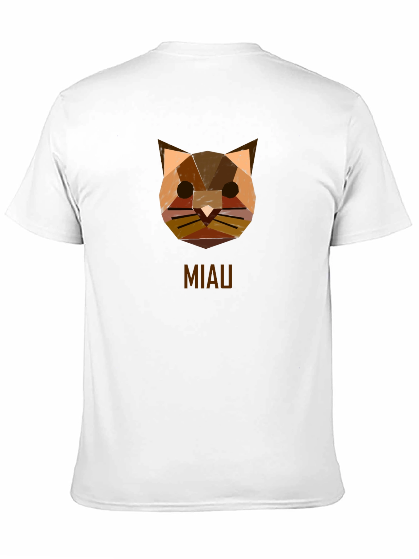 Geometric Cat MIAU T-Shirt