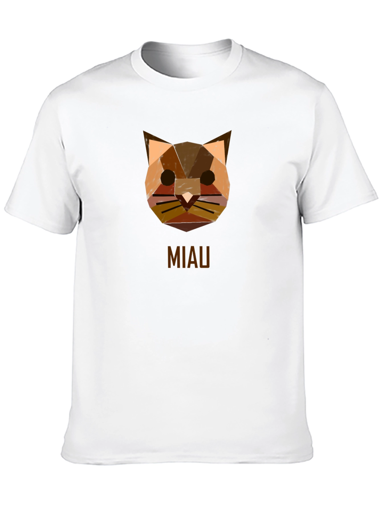Geometric Cat MIAU T-Shirt