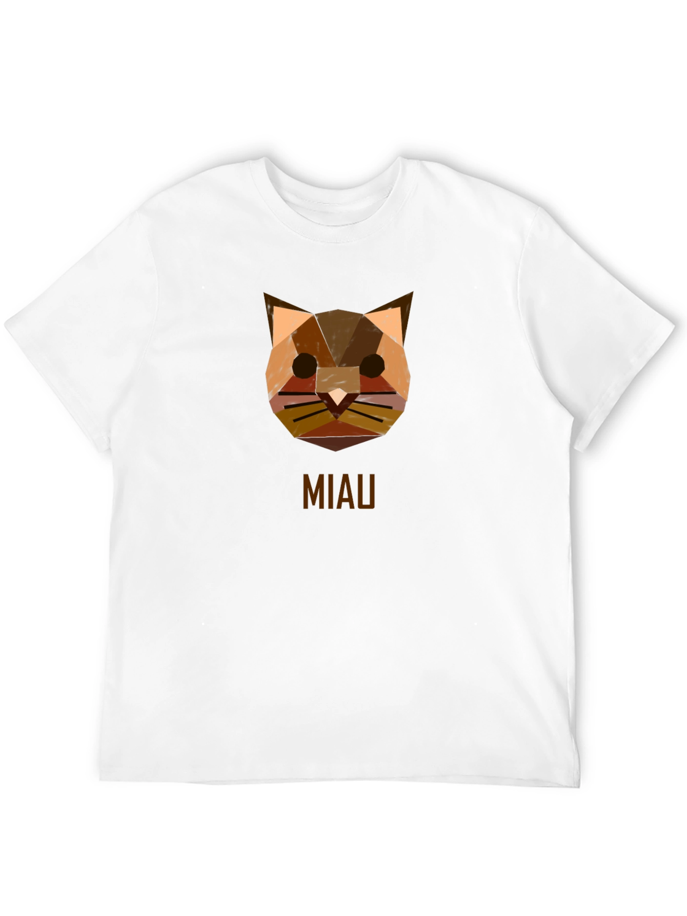 Geometric Cat MIAU T-Shirt