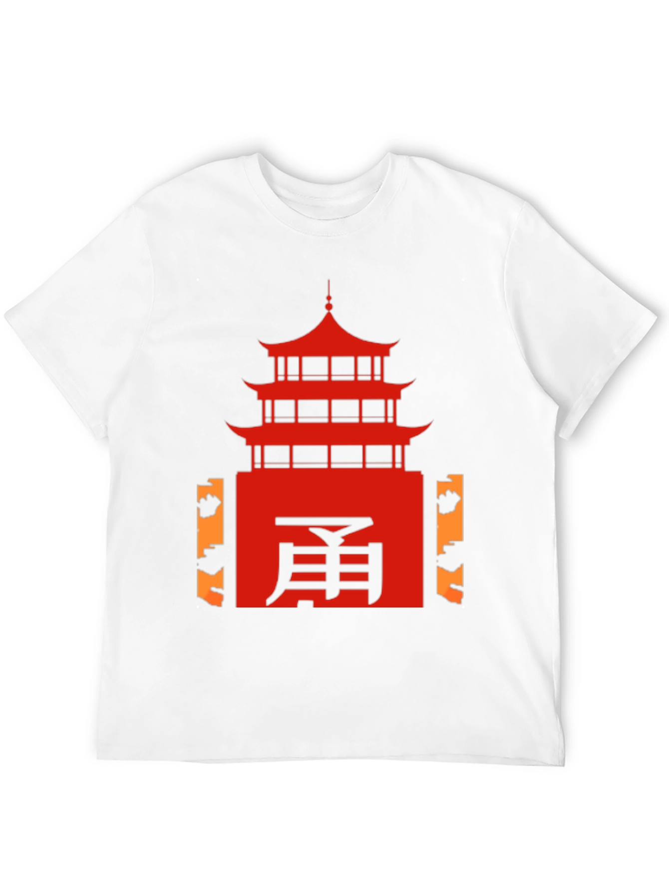 Oriental Temple Graphic Tee - Black