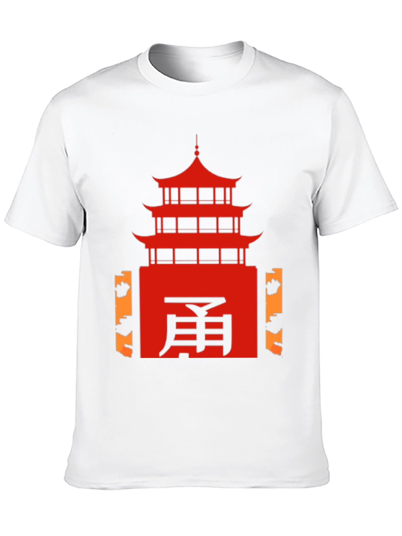 Oriental Temple Graphic Tee - Black
