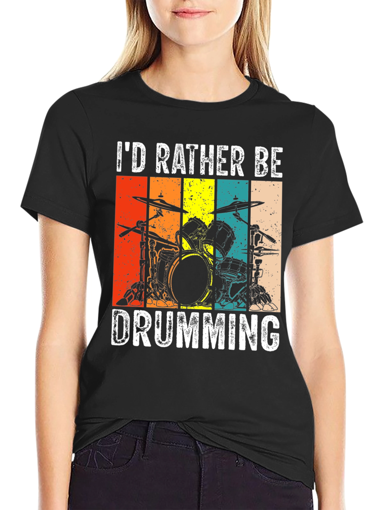 Id Rather Be Drumming T-Shirt