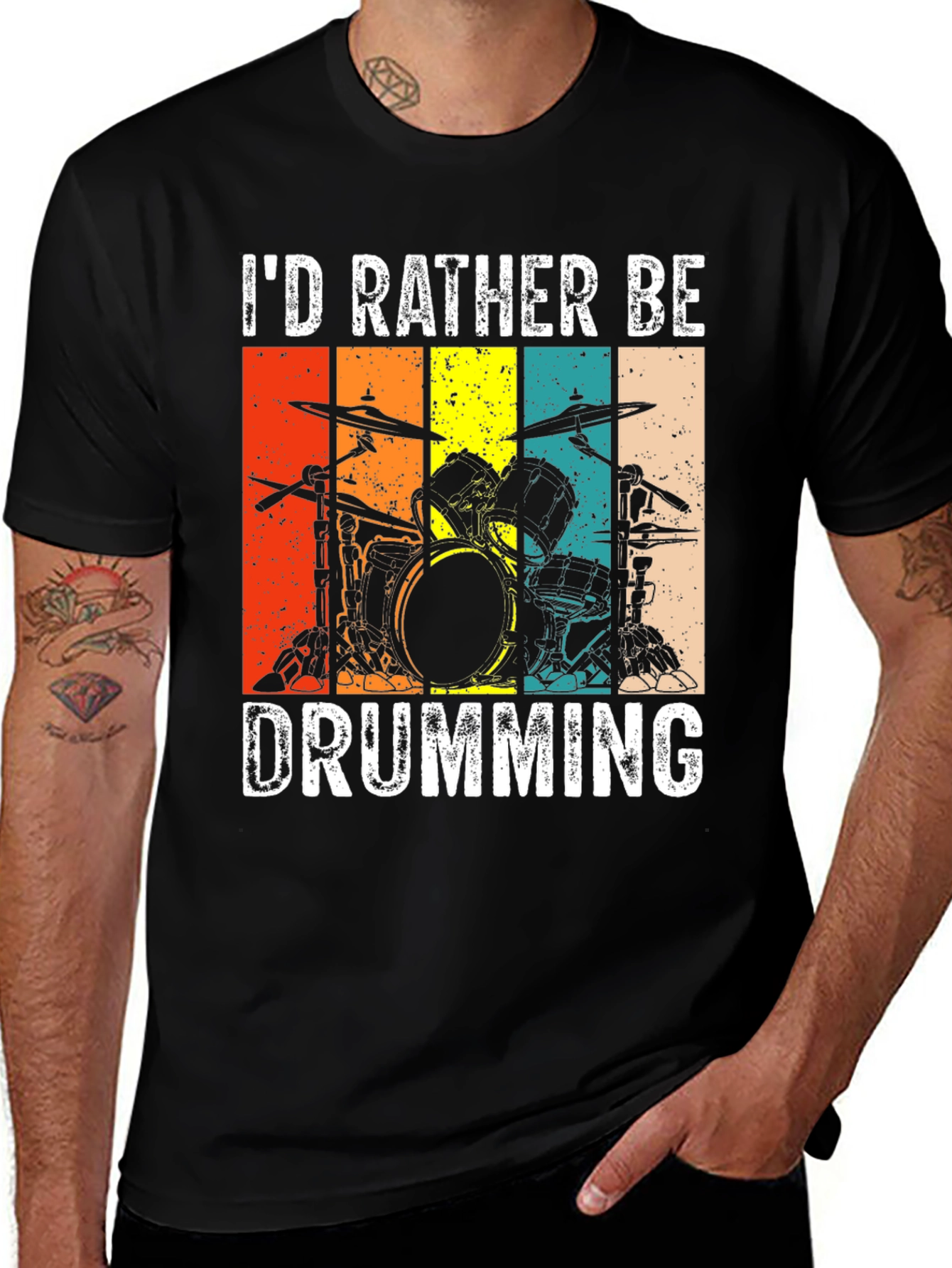 Id Rather Be Drumming T-Shirt