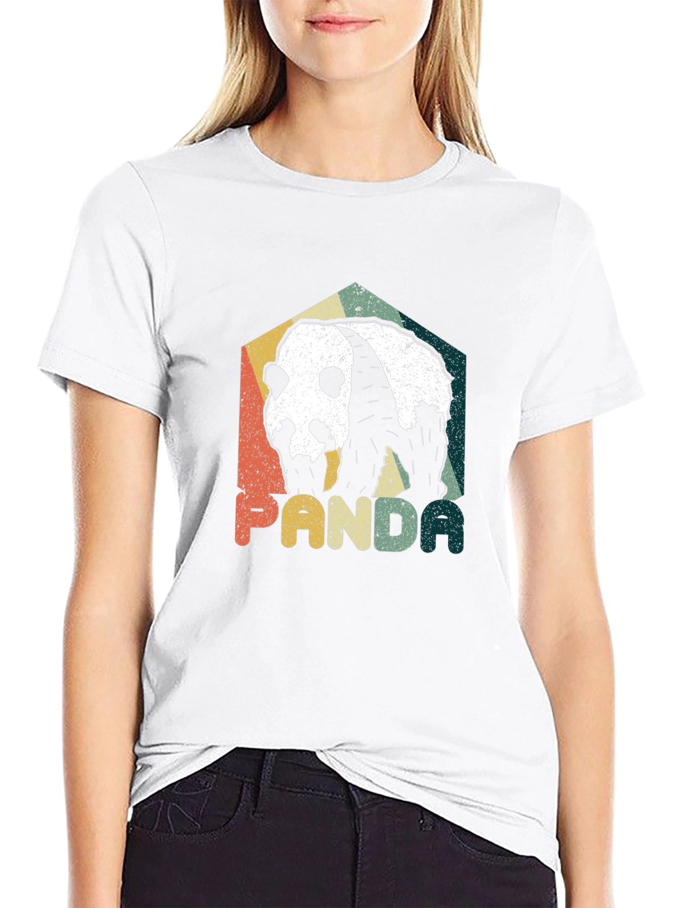 Retro Panda Graphic Tee - Mens Black T-Shirt