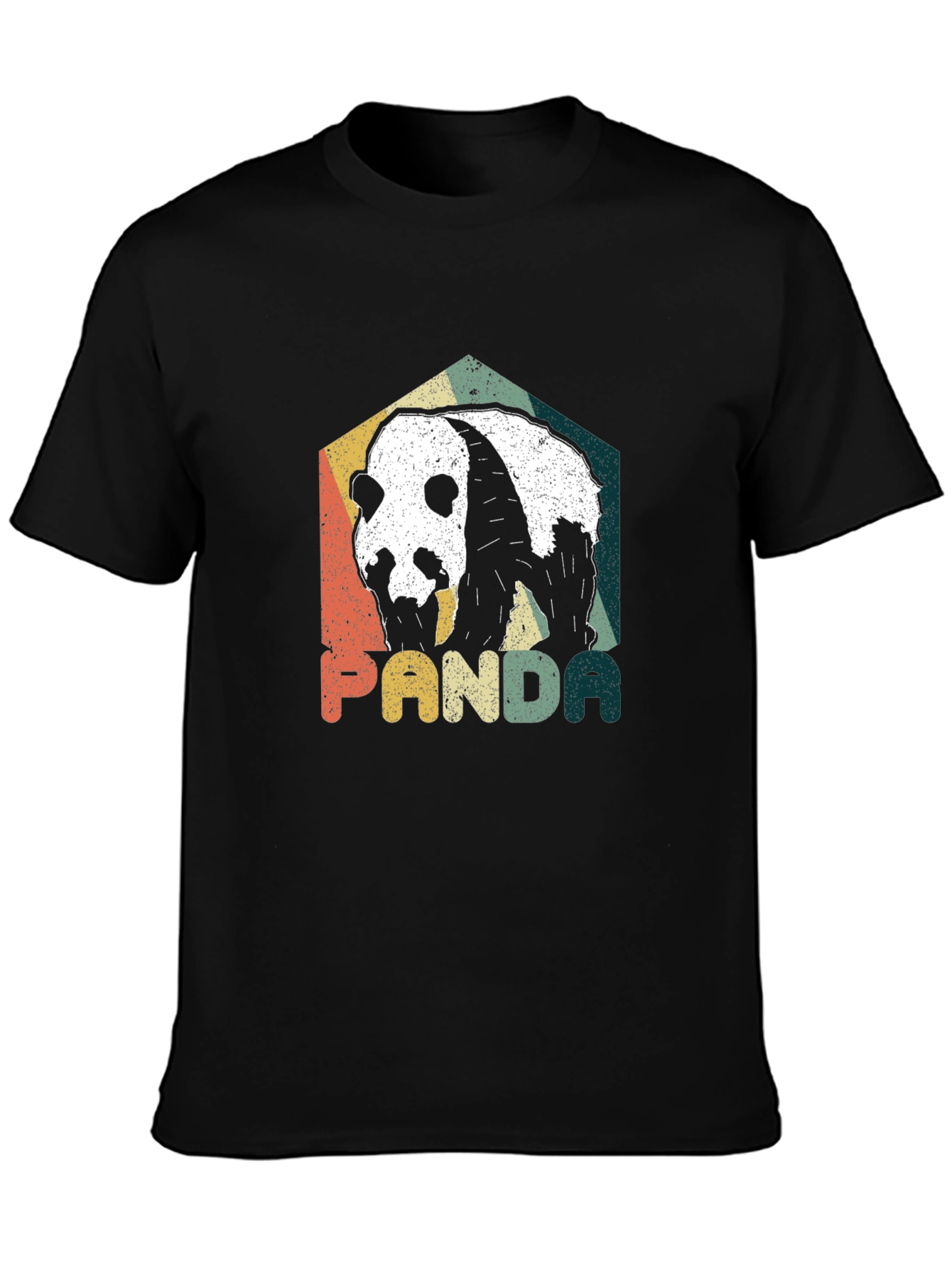 Retro Panda Graphic Tee - Mens Black T-Shirt
