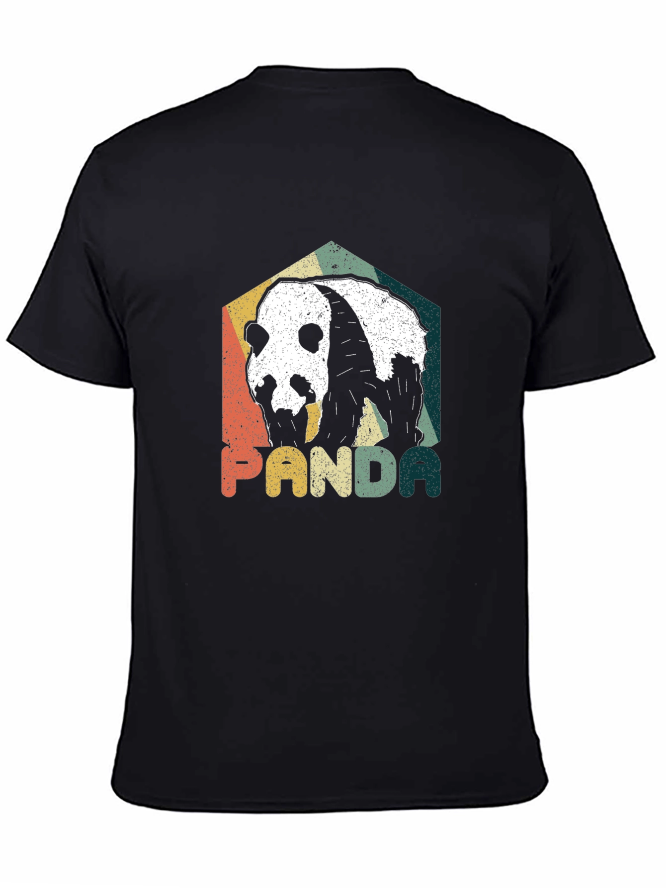 Retro Panda Graphic Tee - Mens Black T-Shirt