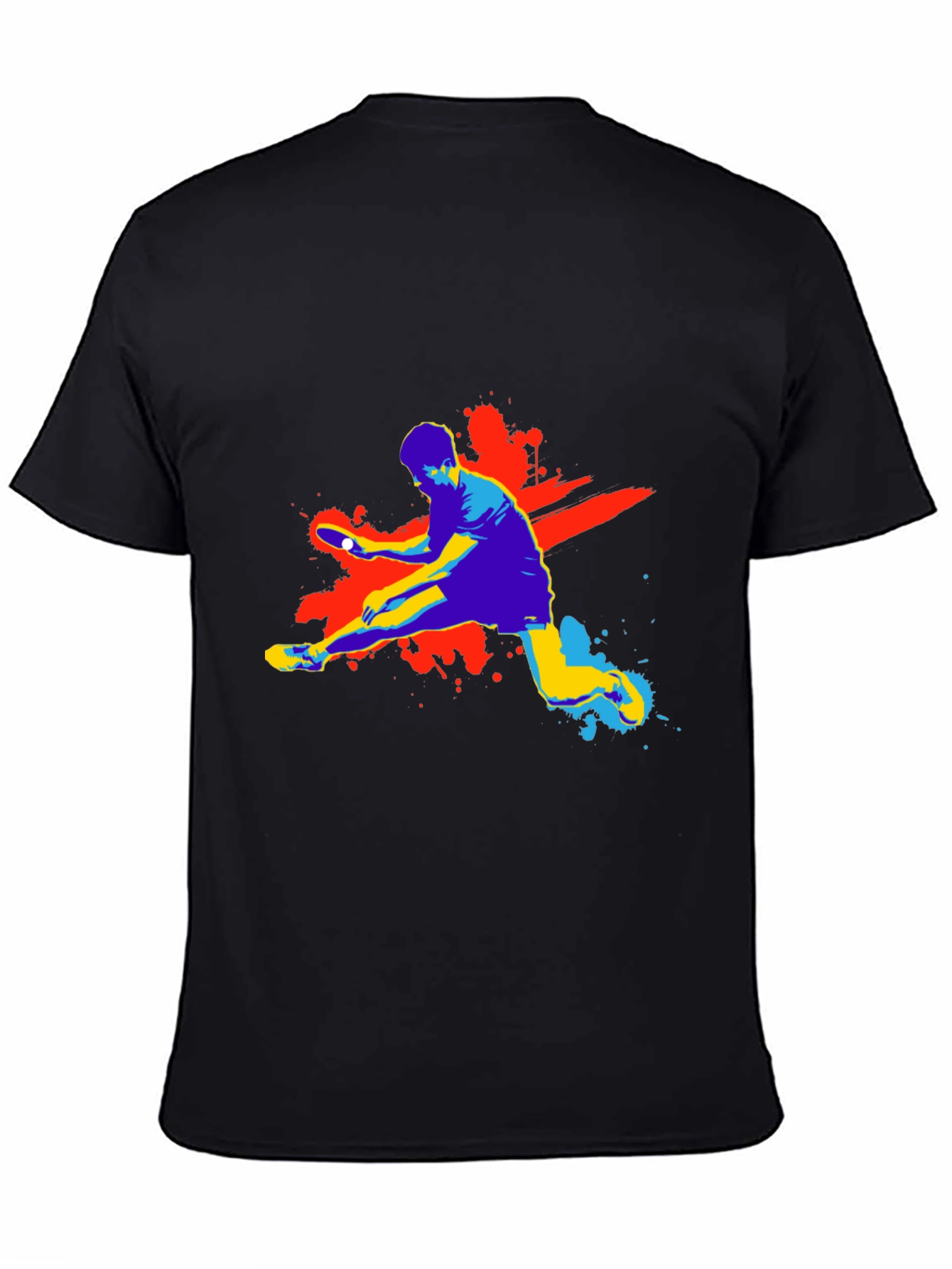 Ping Pong Graphic T-Shirt - Black Cotton Tee