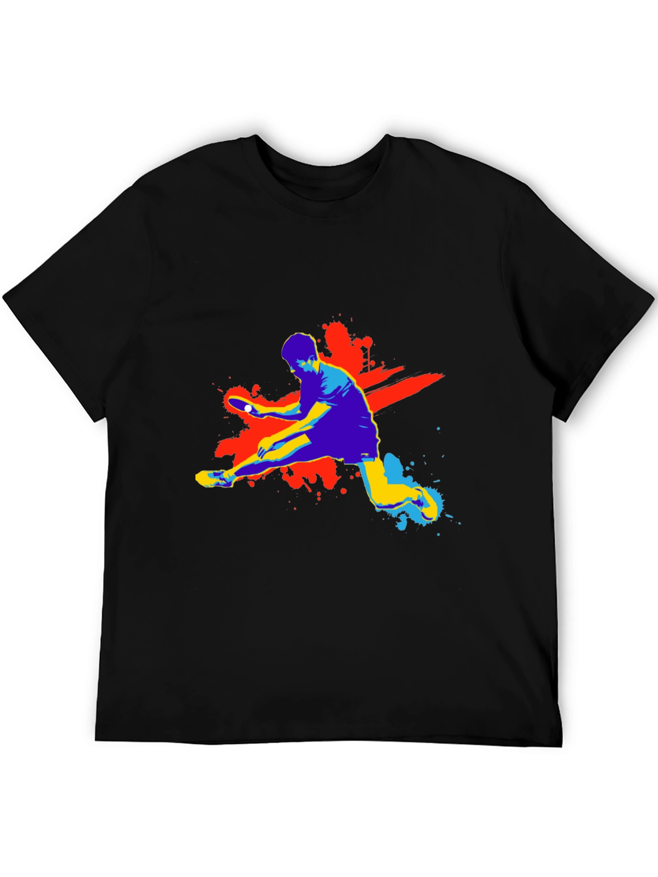 Ping Pong Graphic T-Shirt - Black Cotton Tee