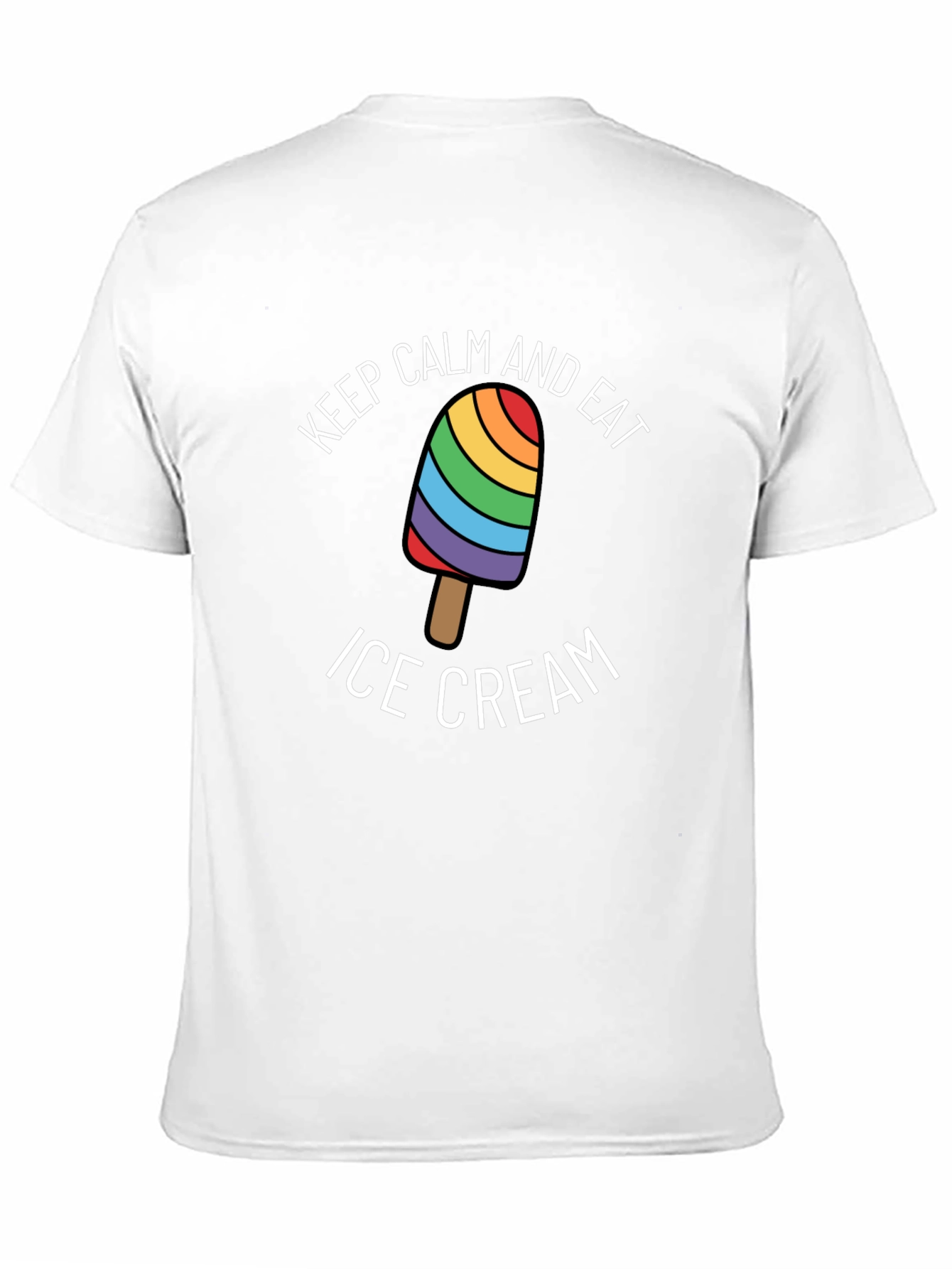 Keep Calm & Eat Ice Cream Rainbow Pride T-Shirt