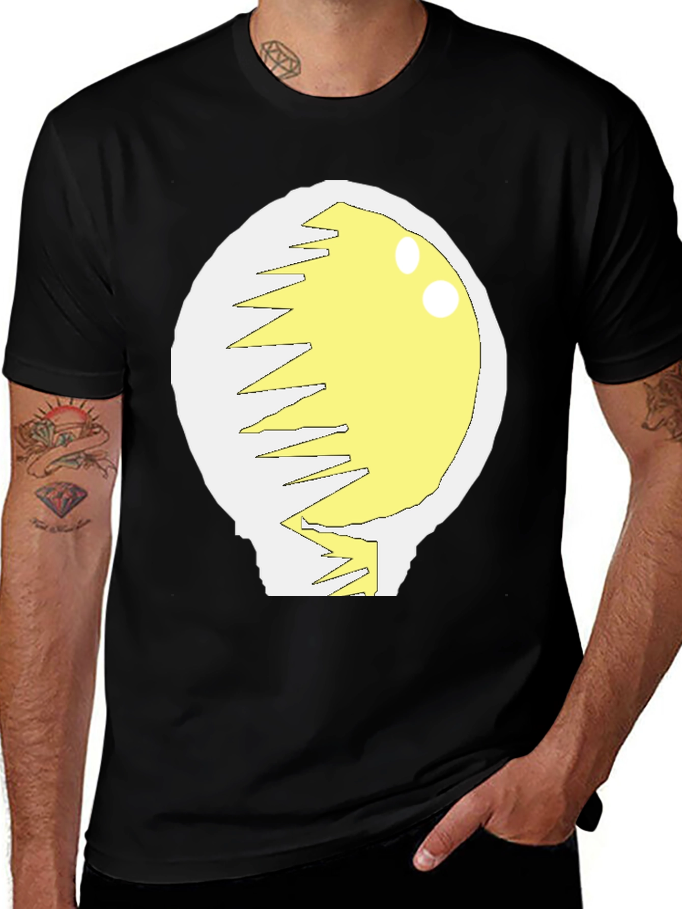 Cracked Egg Graphic T-Shirt - Novelty Design