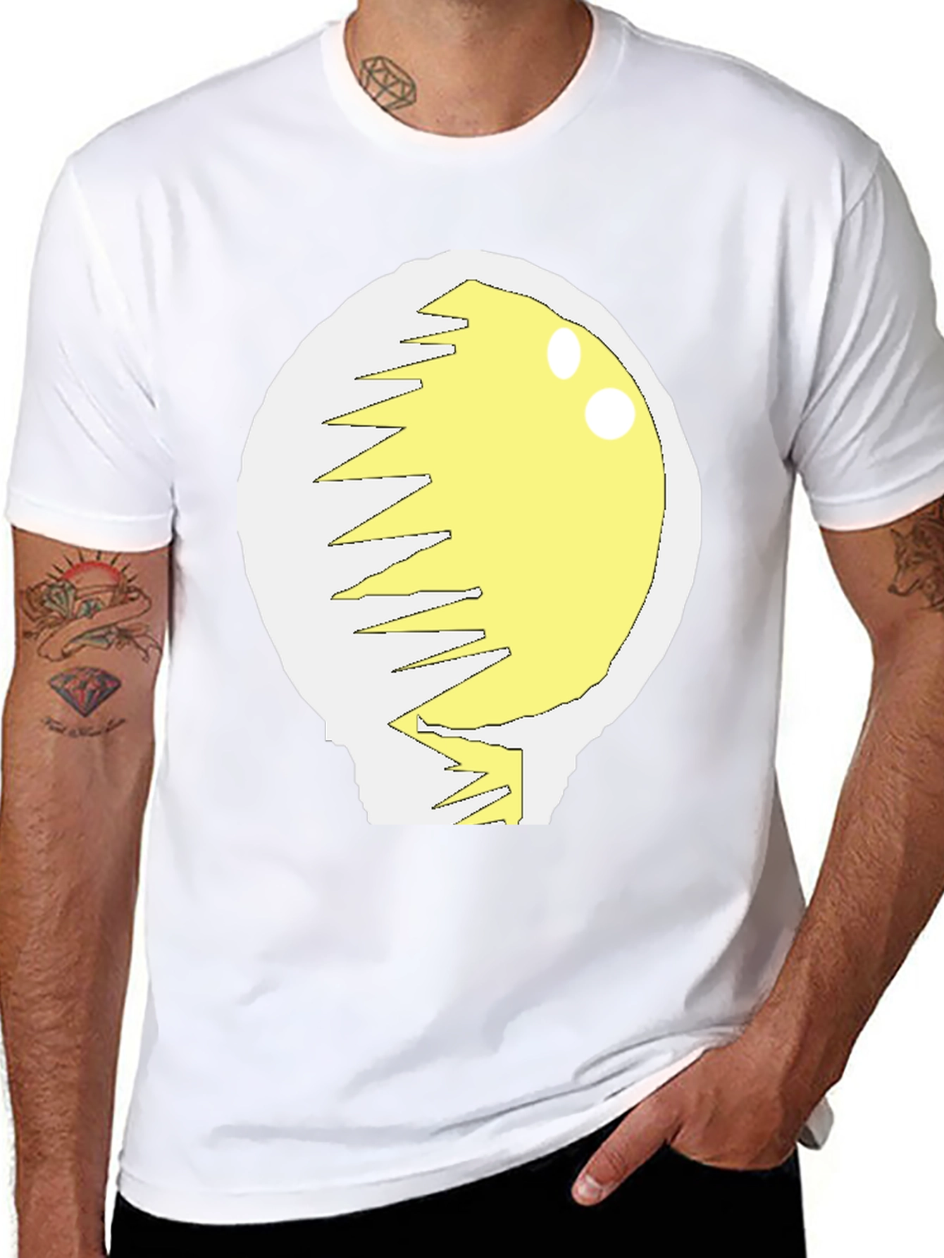 Cracked Egg Graphic T-Shirt - Novelty Design