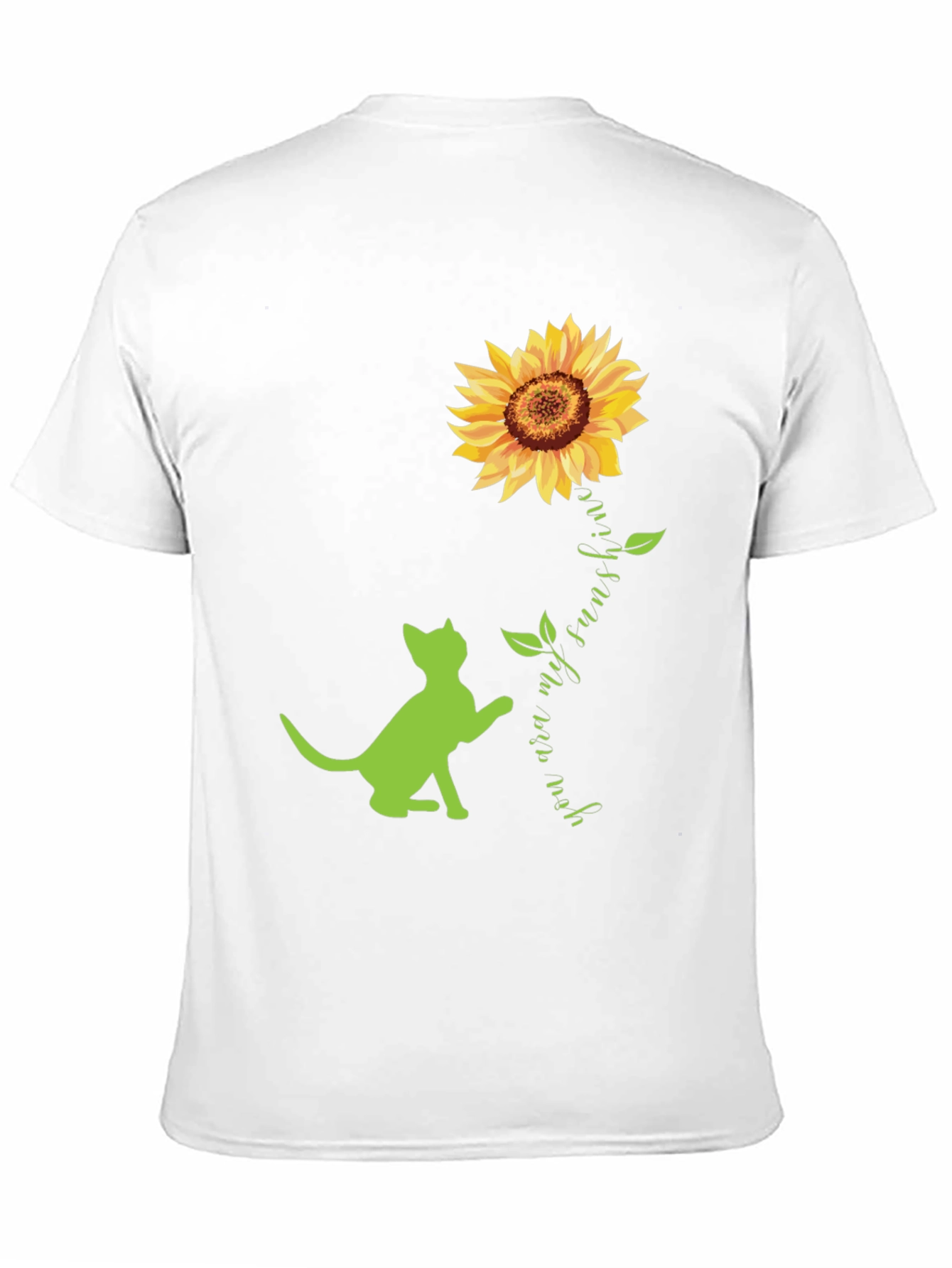 Cat and Sunflower Graphic Tee