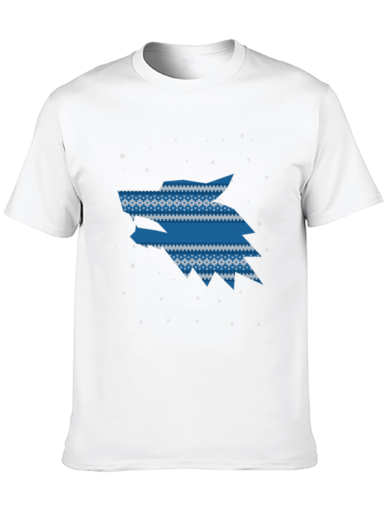 Wolf Knit Pattern T-Shirt - Winter Style Tee
