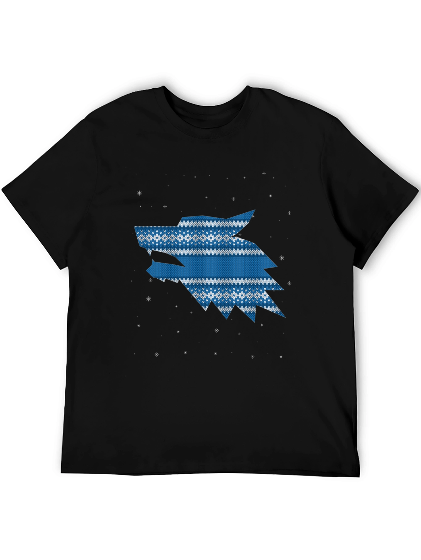 Wolf Knit Pattern T-Shirt - Winter Style Tee