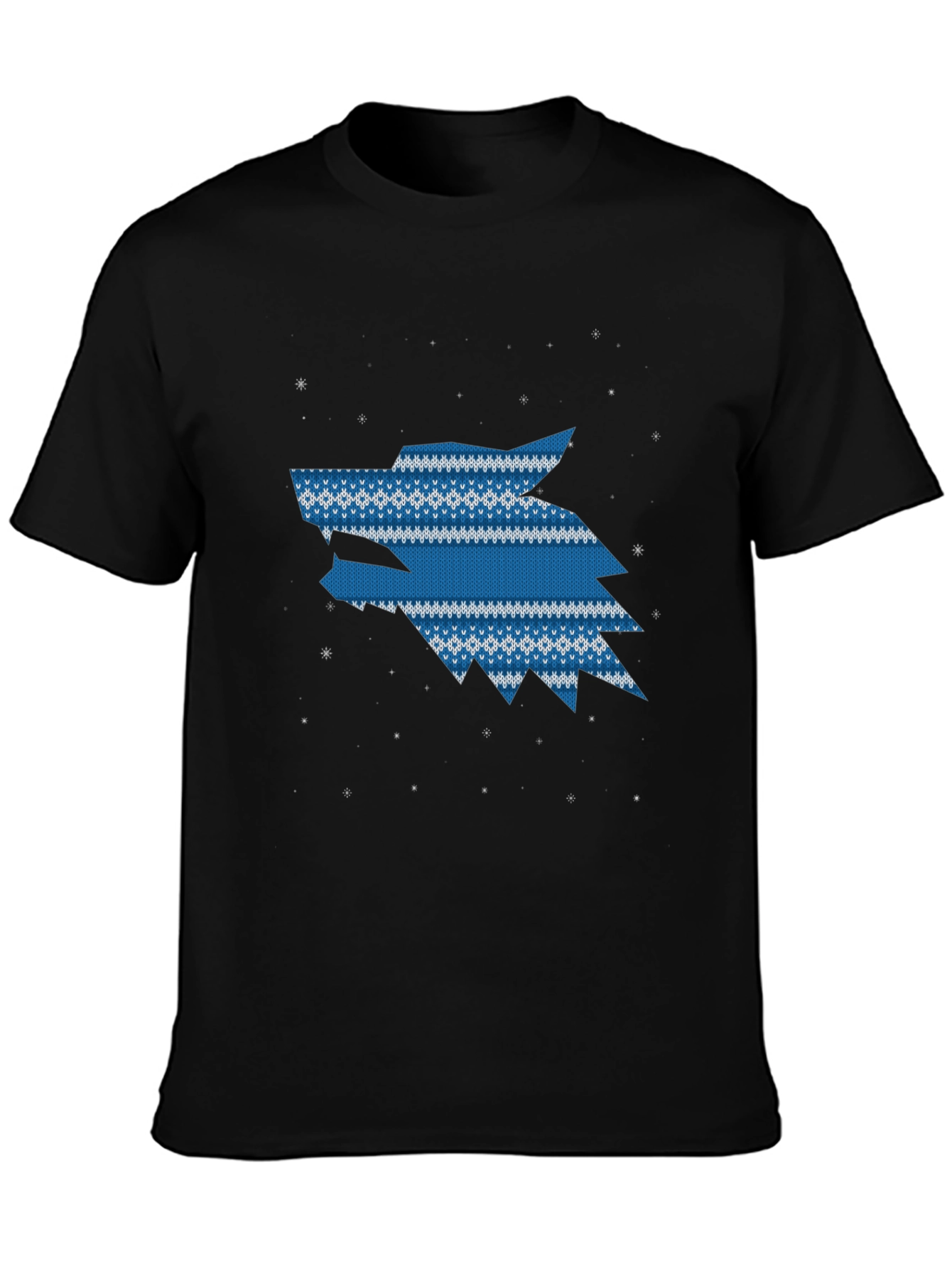 Wolf Knit Pattern T-Shirt - Winter Style Tee