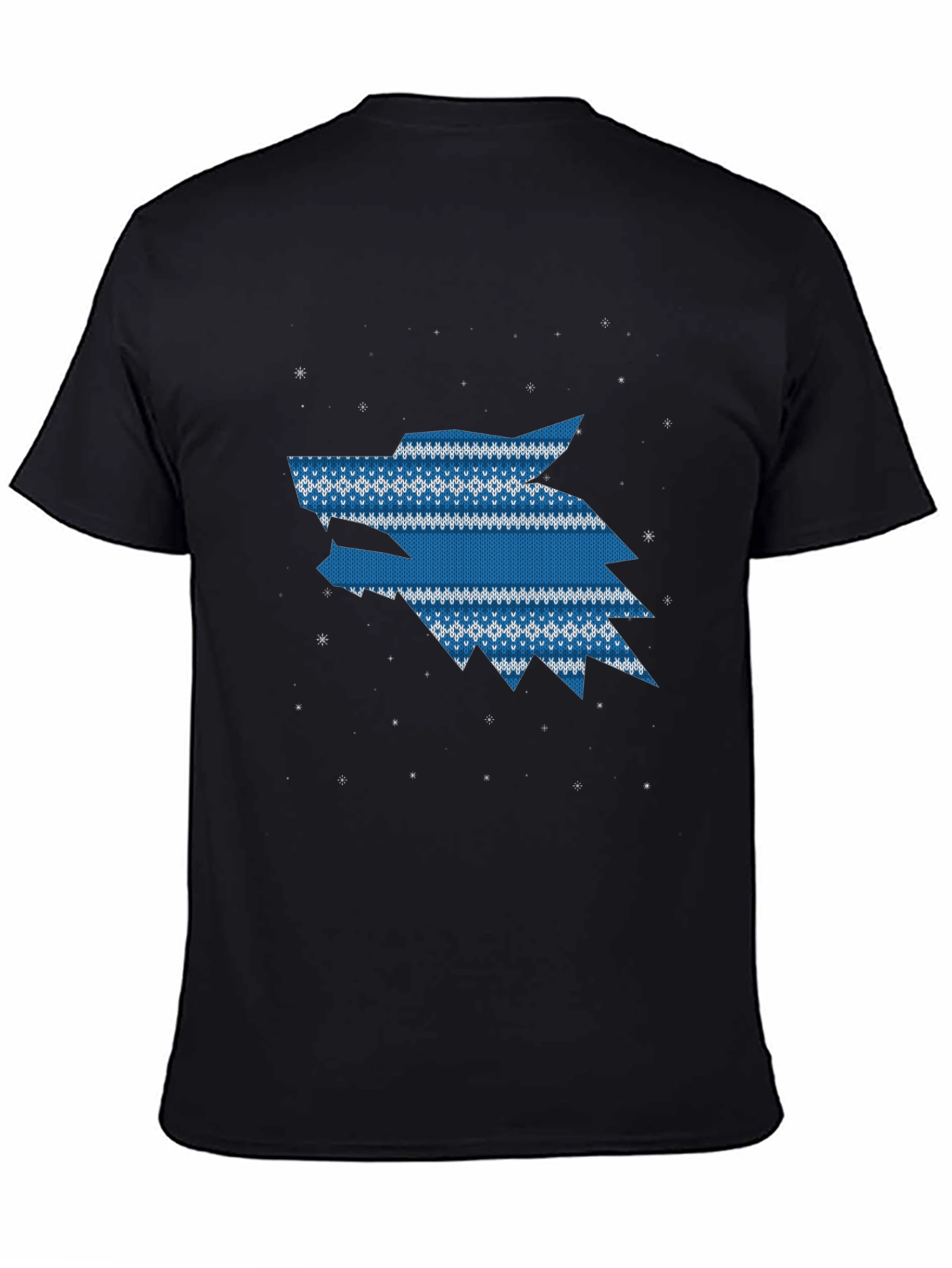 Wolf Knit Pattern T-Shirt - Winter Style Tee