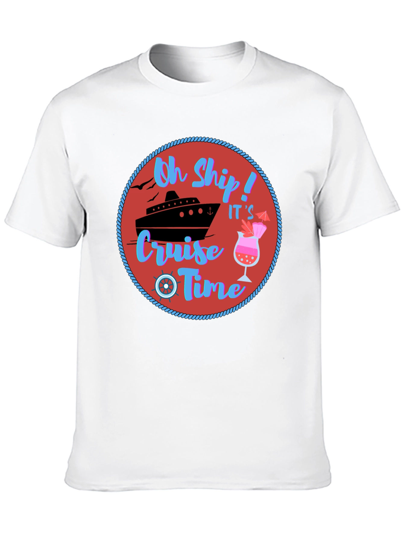 Oh Ship Cruise Time T-Shirt - Nautical Vacation Tee