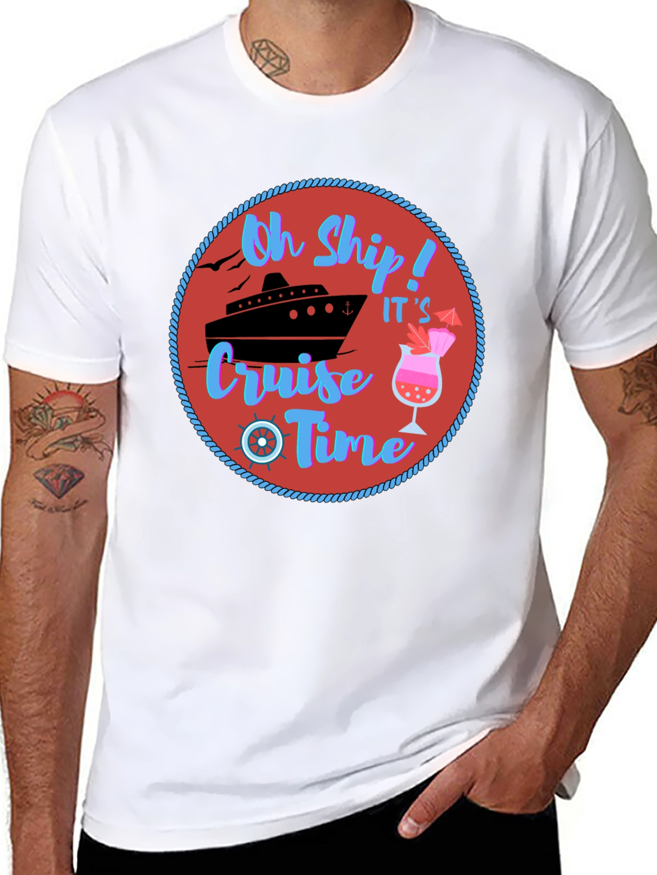 Oh Ship Cruise Time T-Shirt - Nautical Vacation Tee
