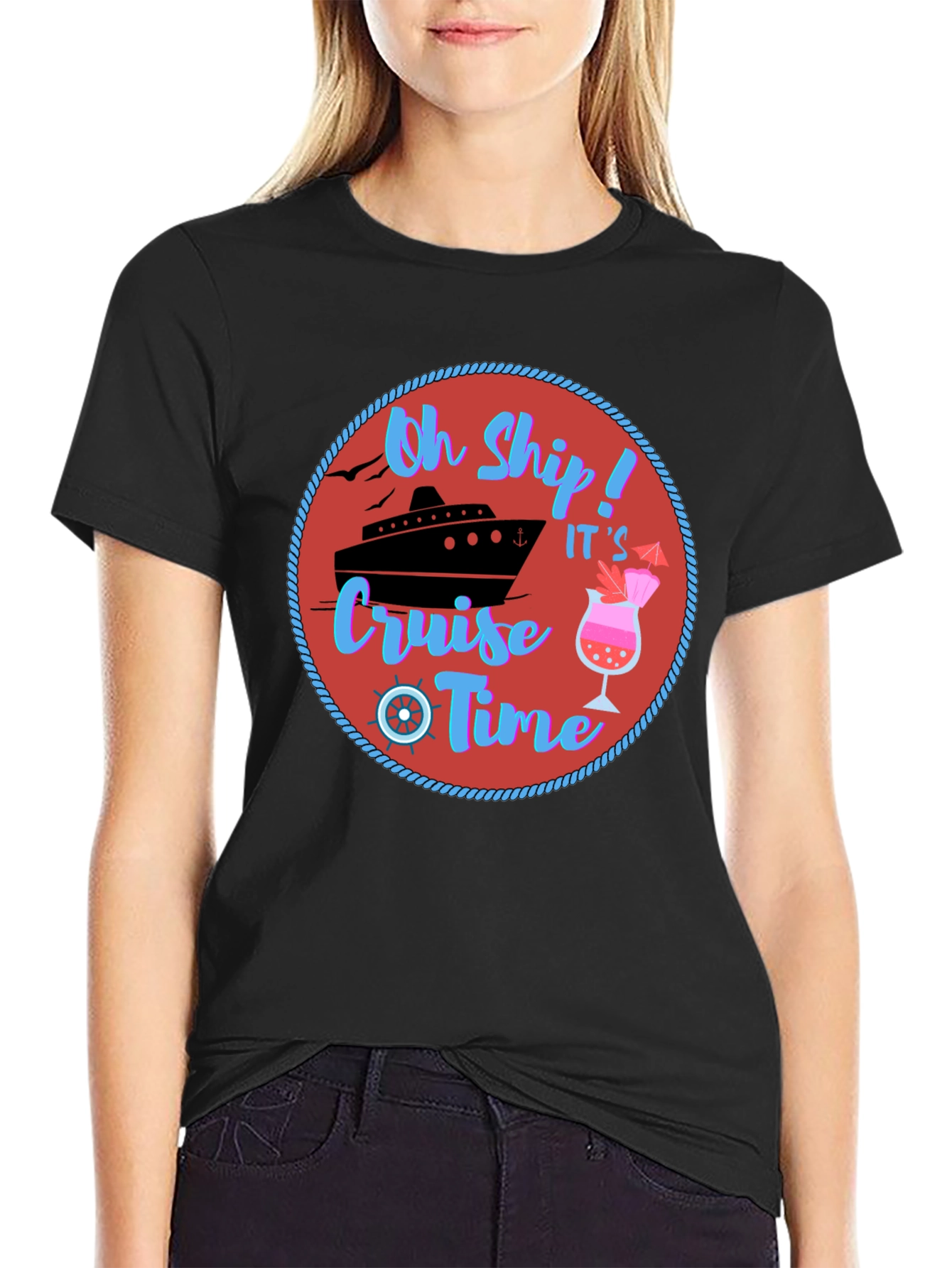 Oh Ship Cruise Time T-Shirt - Nautical Vacation Tee