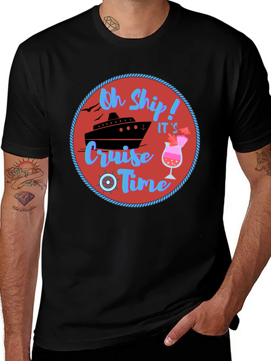 Oh Ship Cruise Time T-Shirt - Nautical Vacation Tee