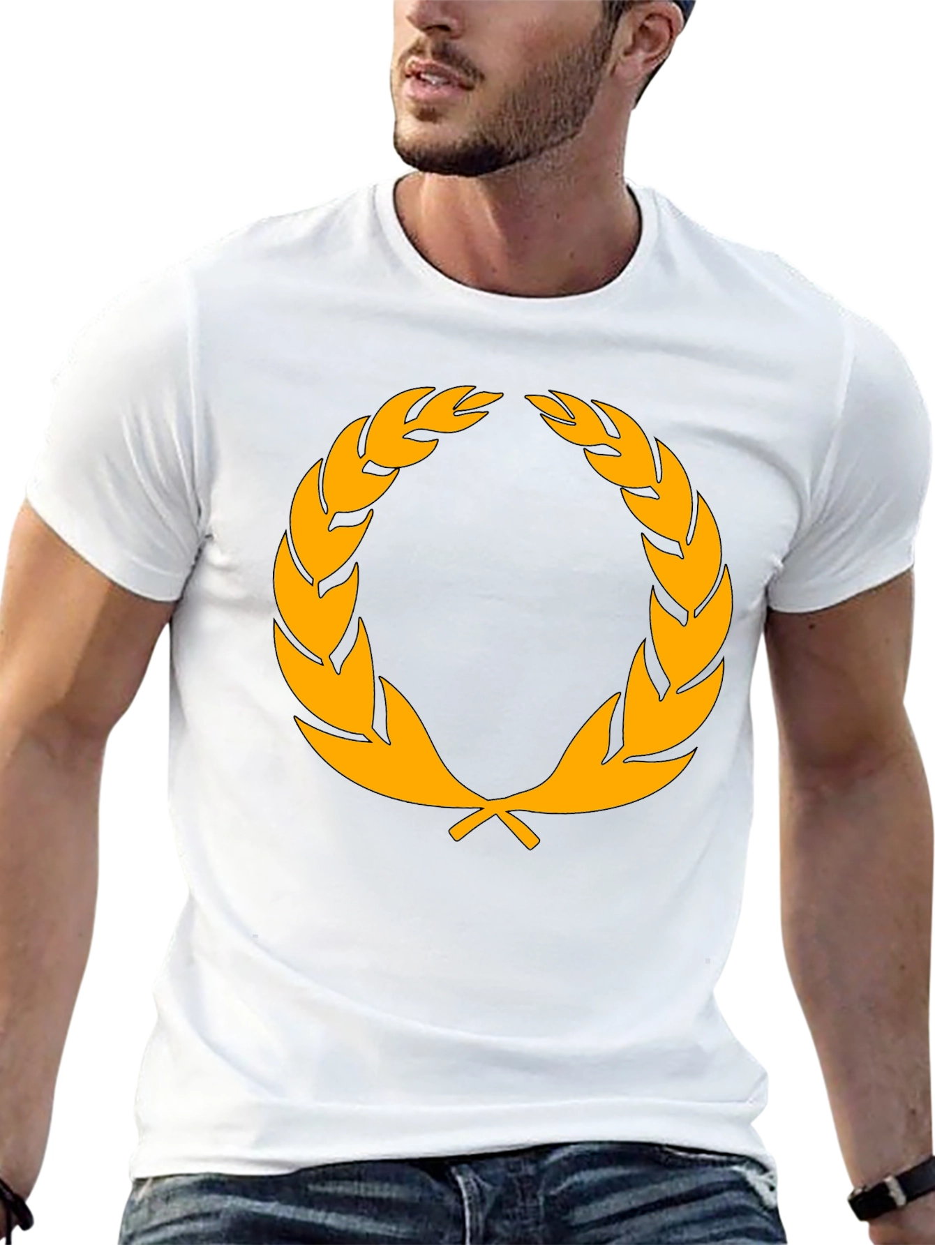 Laurel Wreath Graphic Tee - Classic Style