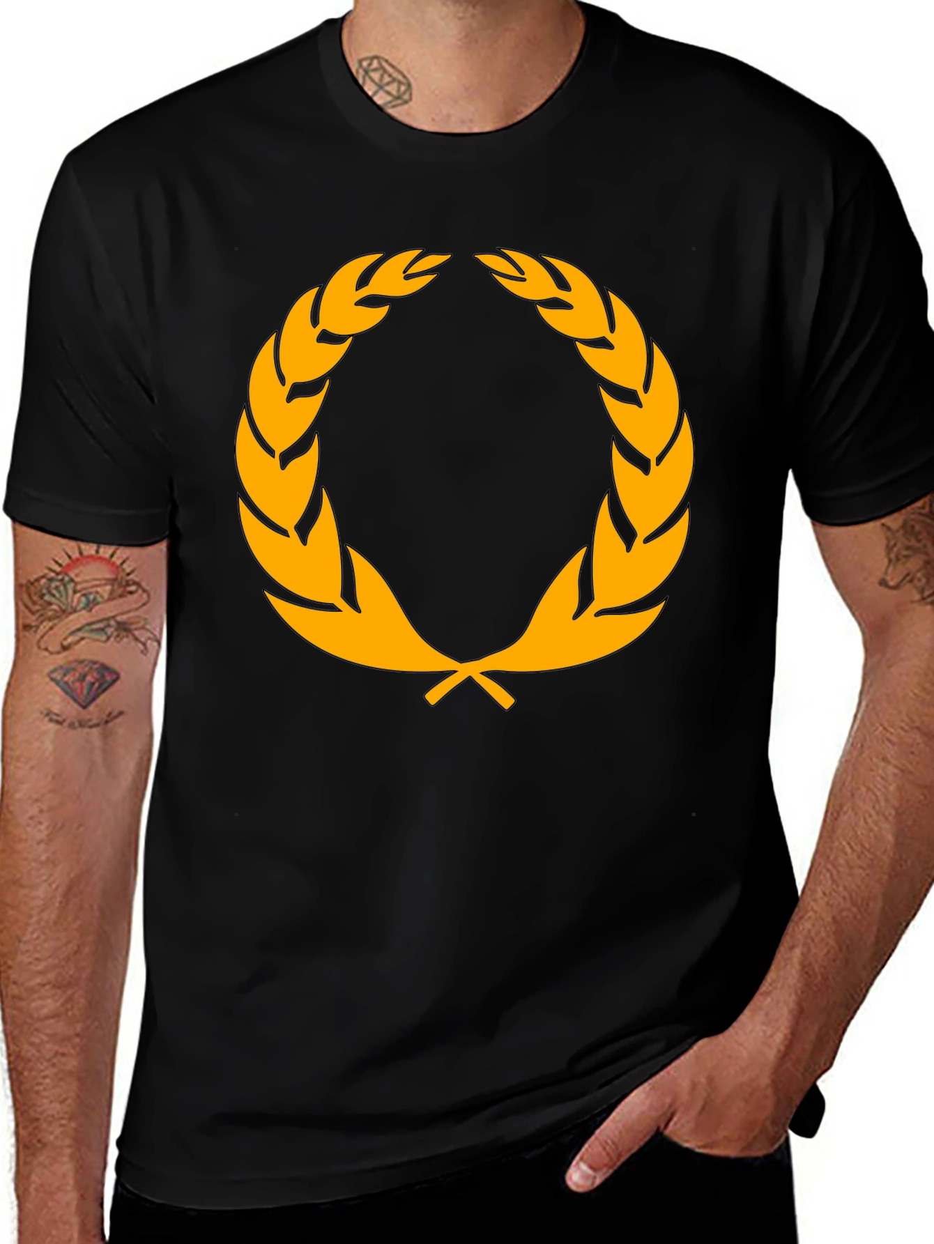 Laurel Wreath Graphic Tee - Classic Style