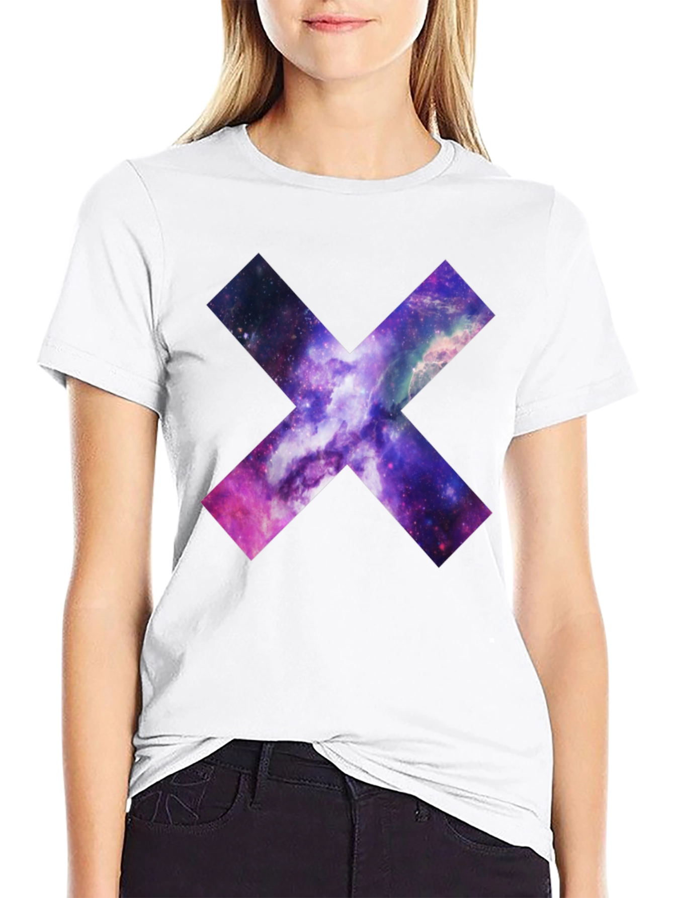 Galaxy X Graphic Black T-Shirt
