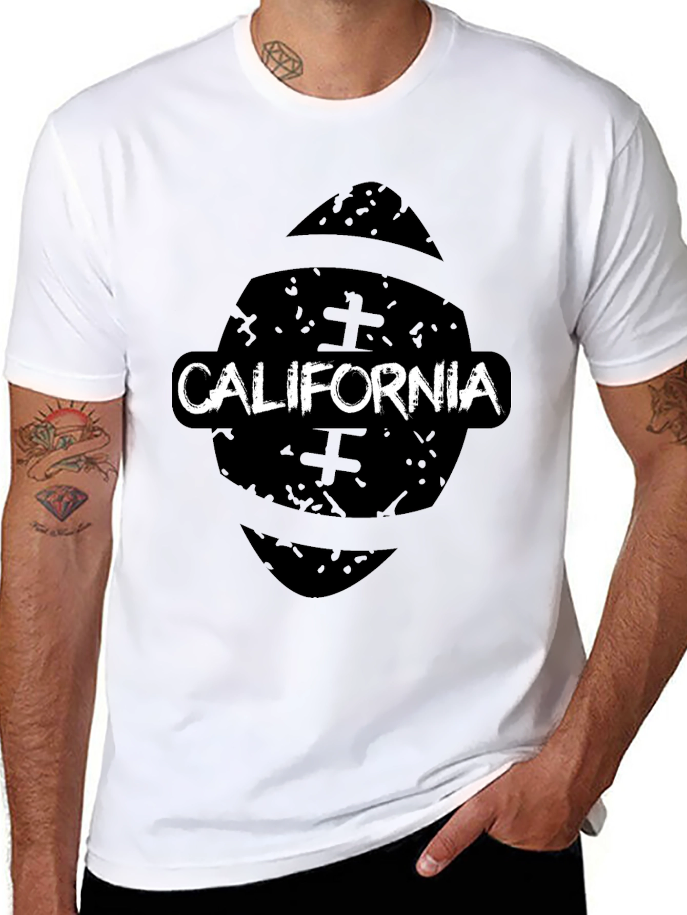 California Football Black Graphic T-Shirt