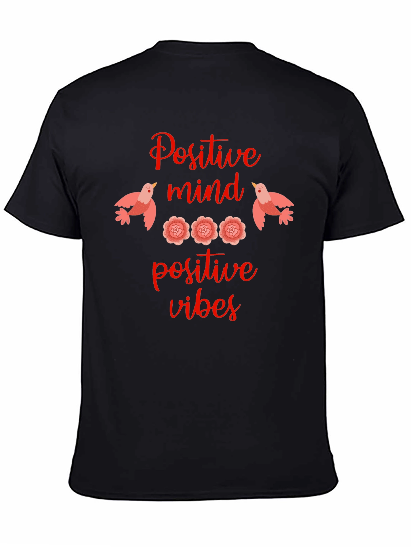 Positive Mind Vibes Graphic Tee - Black