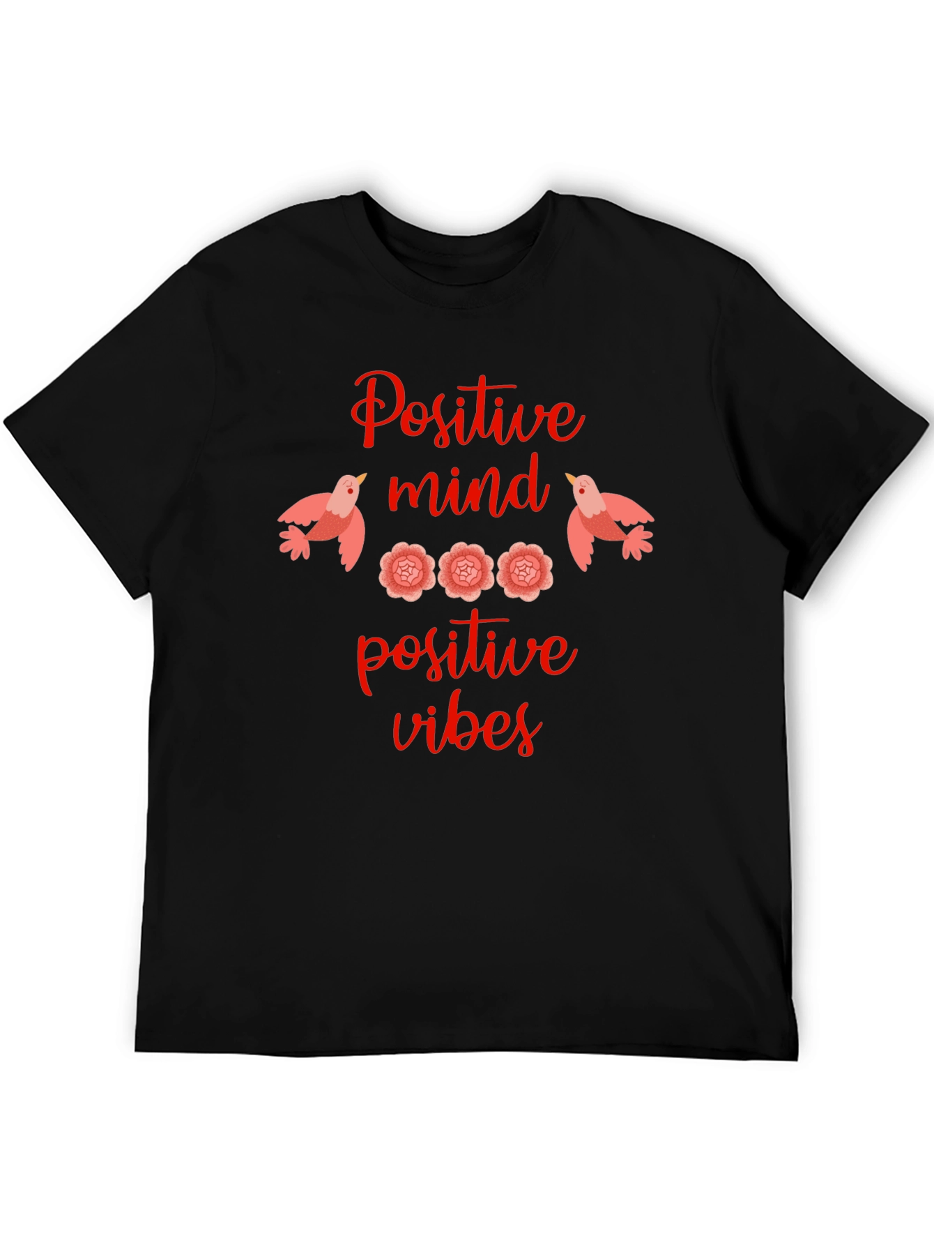 Positive Mind Vibes Graphic Tee - Black