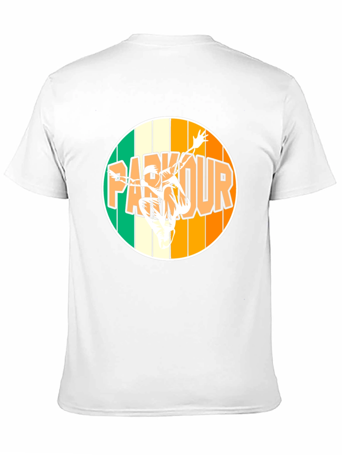 Parkour Circle Graphic T-Shirt - Black Cotton Tee