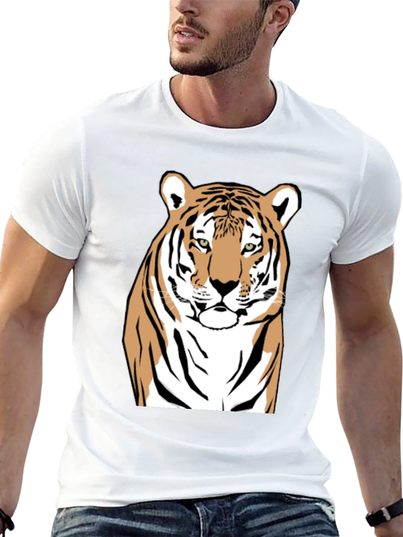 Tiger Graphic Tee - Bold Animal Print T-Shirt