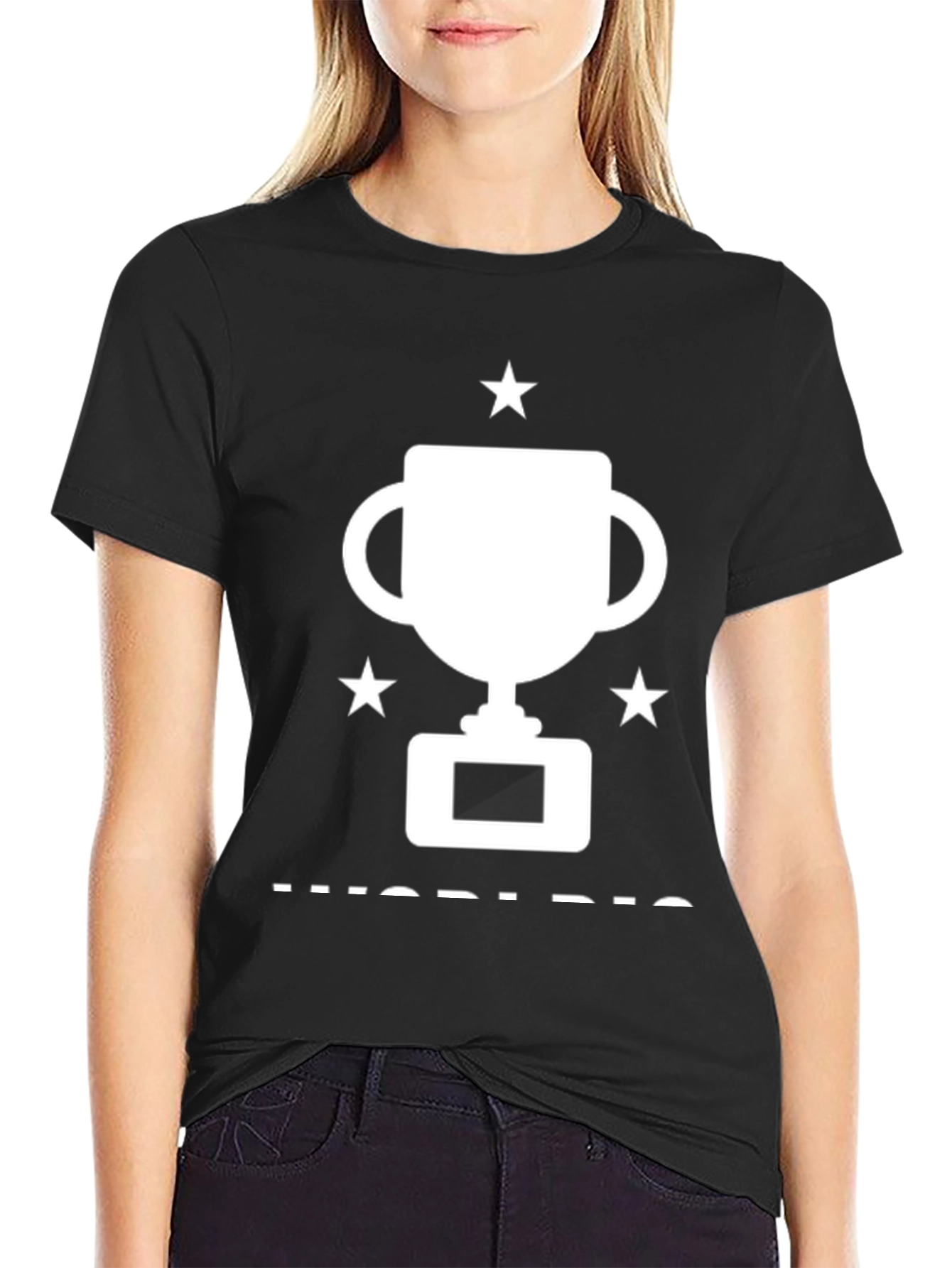 Trophy Graphic T-Shirt - Black Casual