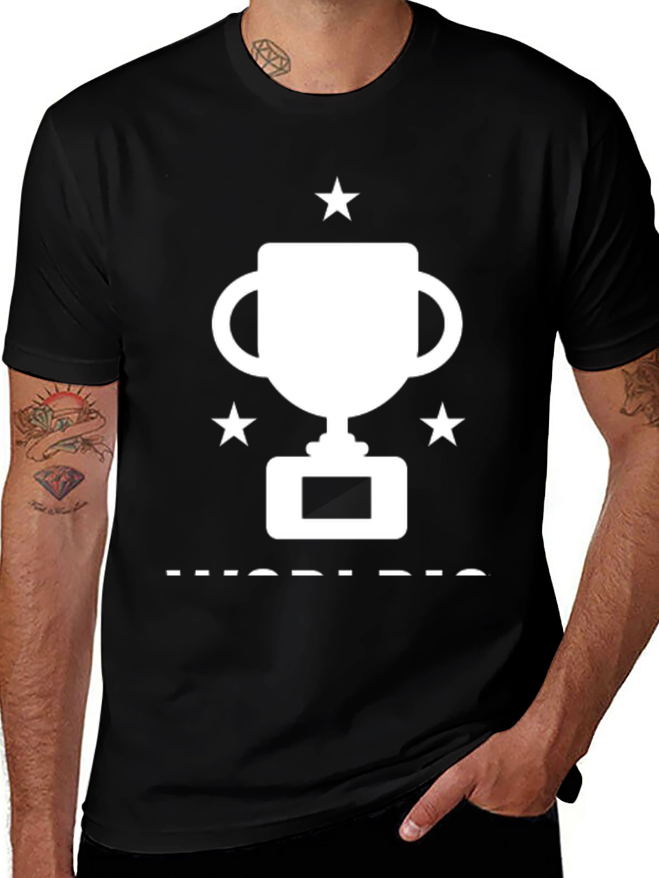 Trophy Graphic T-Shirt - Black Casual