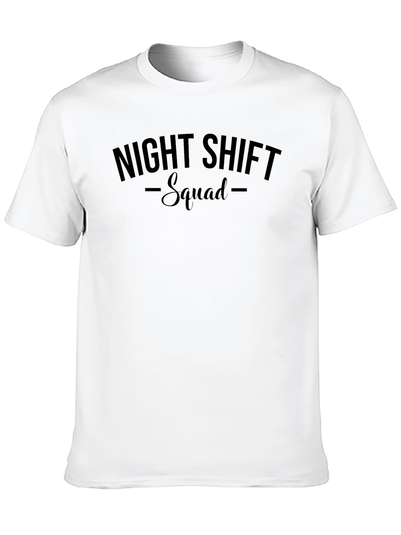 Night Shift Squad T-Shirt - Black Crew Neck Tee
