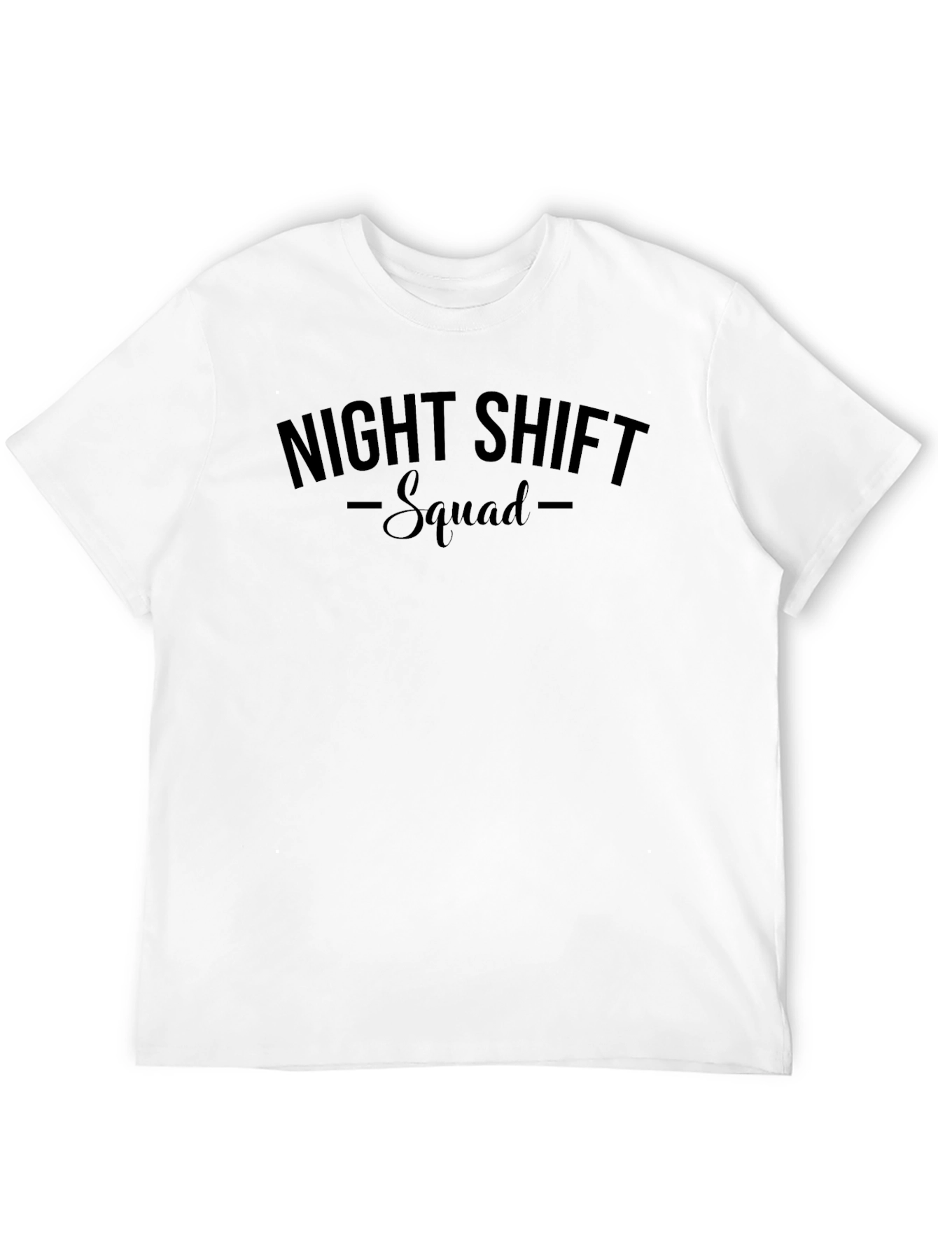 Night Shift Squad T-Shirt - Black Crew Neck Tee