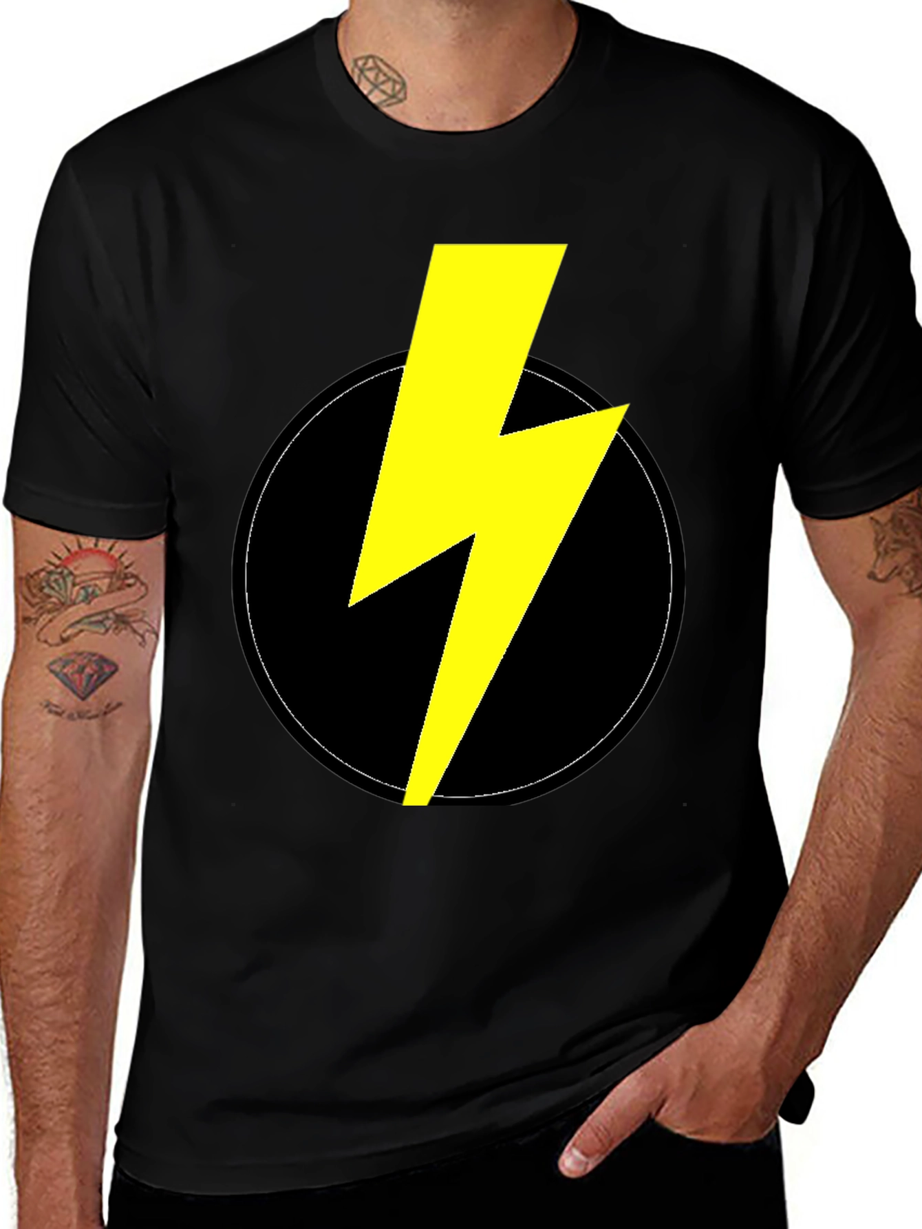 ⚡⚡⚡⚡ Flash T-Shirt - Black Cotton⚡⚡⚡⚡
