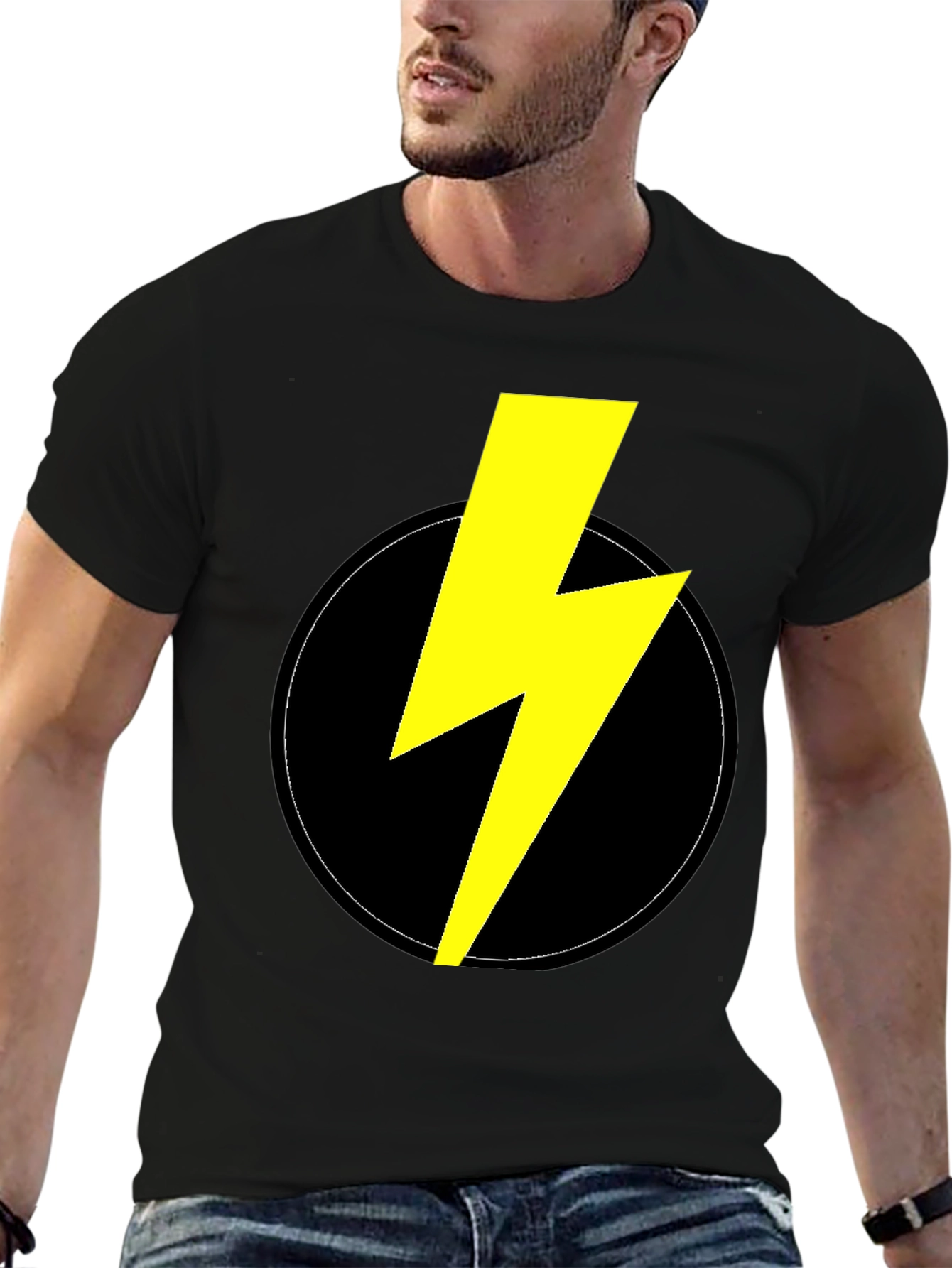 ⚡⚡⚡⚡ Flash T-Shirt - Black Cotton⚡⚡⚡⚡