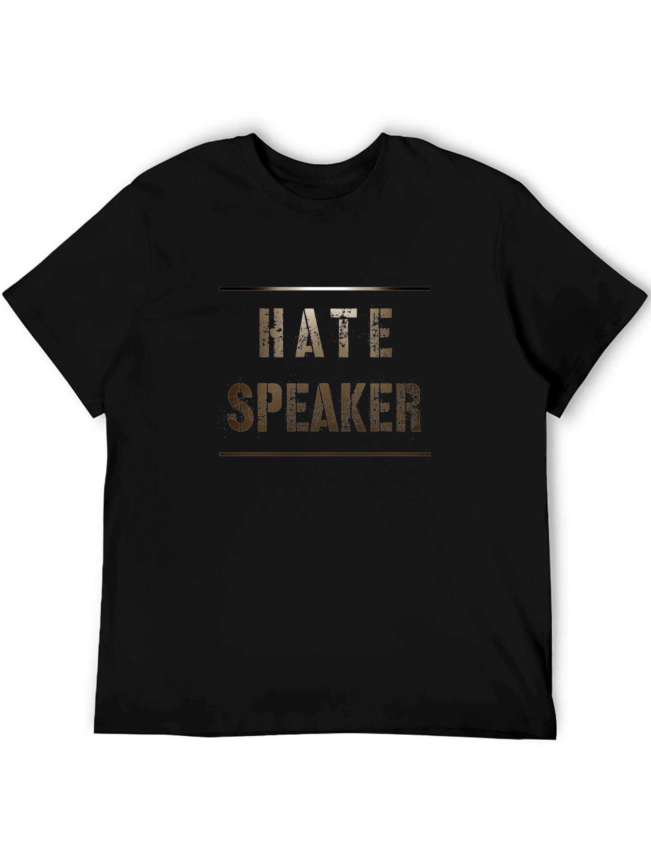 Hate Speaker Graphic T-Shirt Black Cotton Tee