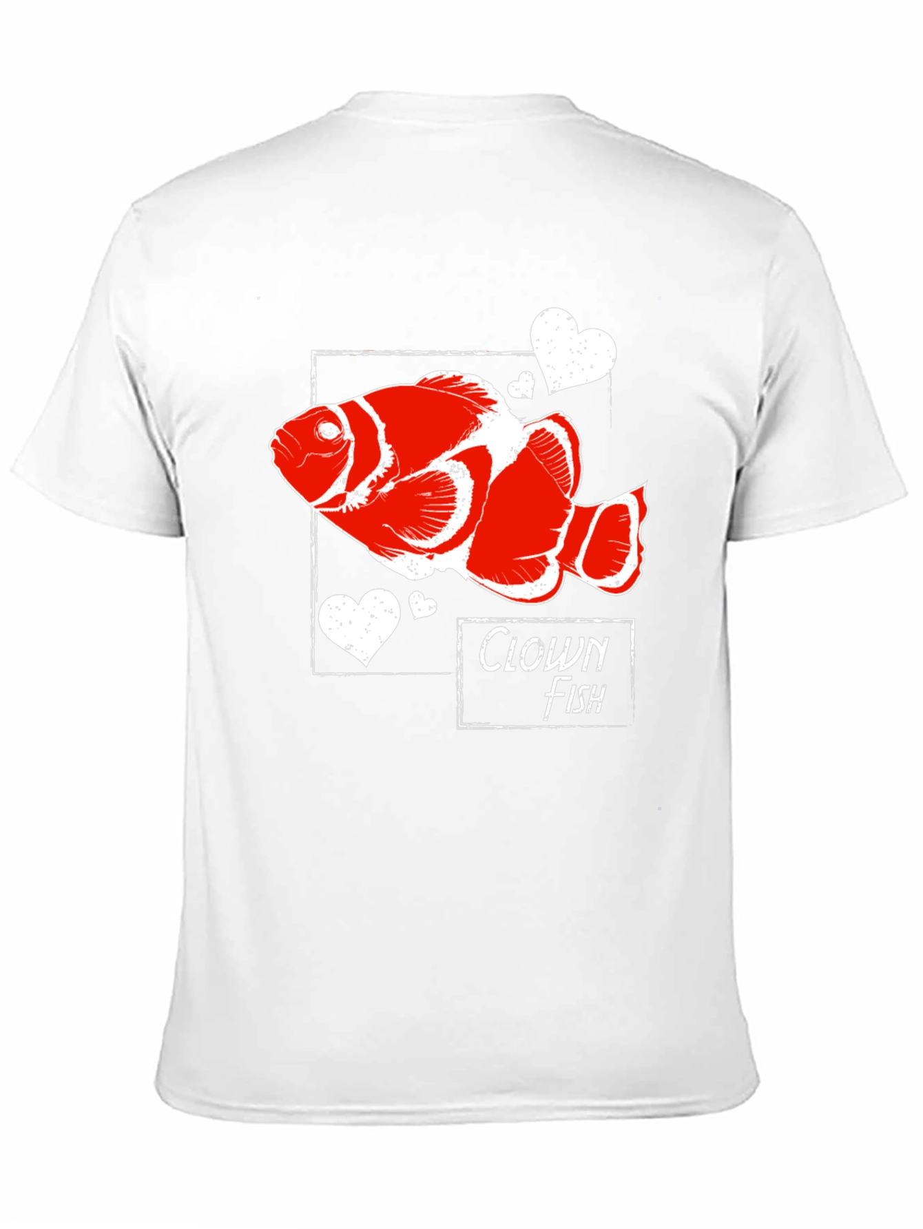 Clown Fish Graphic Tee -  Heart Fish Shirt