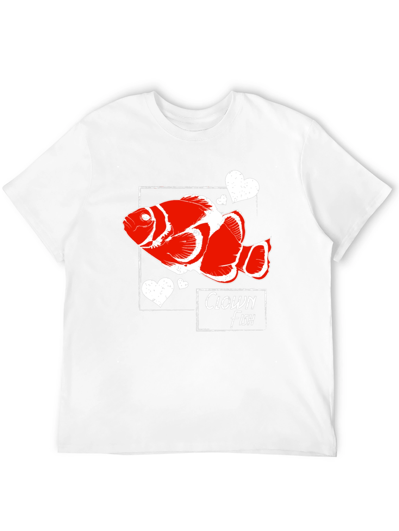 Clown Fish Graphic Tee -  Heart Fish Shirt